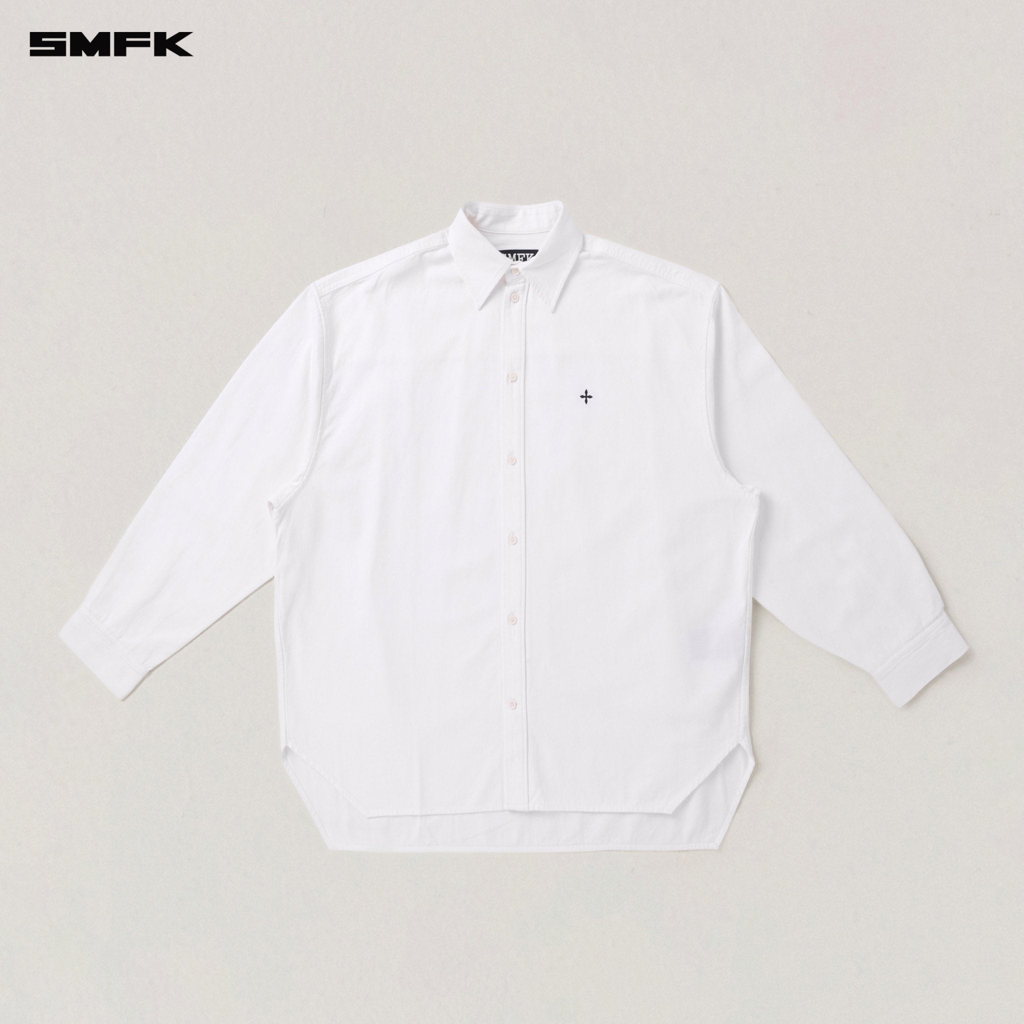 SMFK Compass Giant Shirt In Snow Mountain White | MADAX