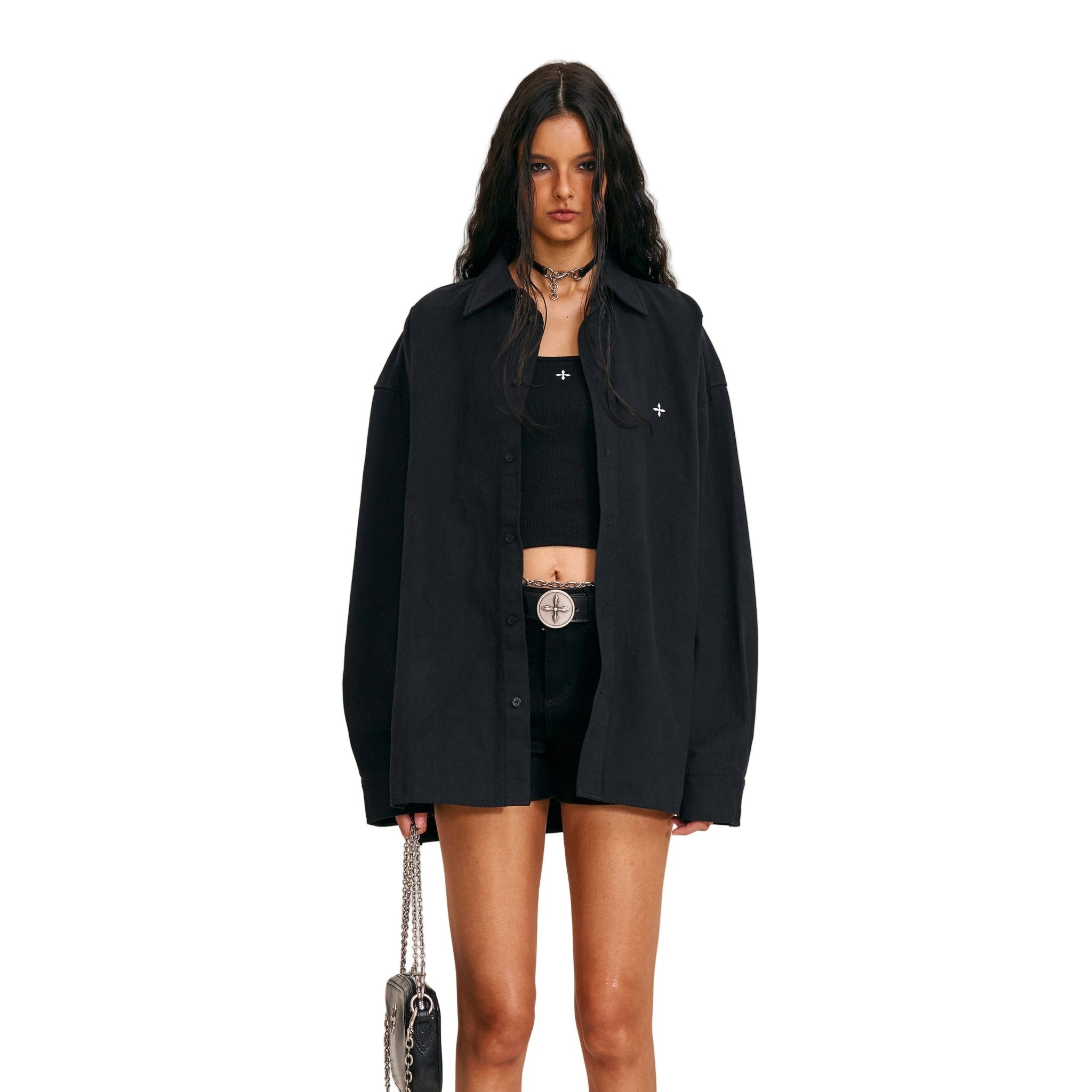 SMFK Compass Giant Shirt In Wild Black | MADAX