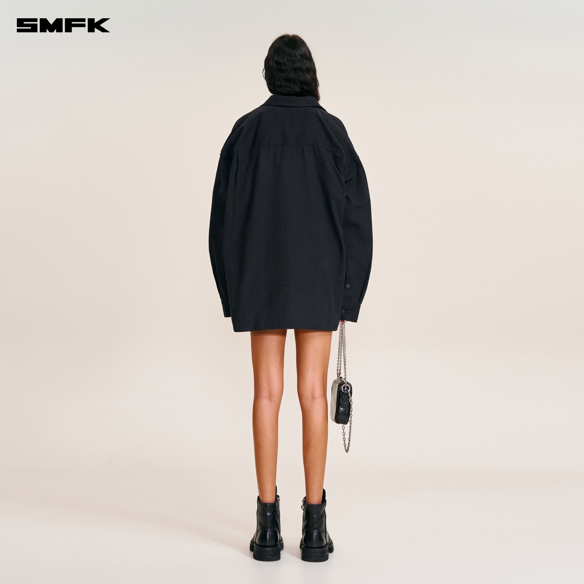 SMFK Compass Giant Shirt In Wild Black | MADAX