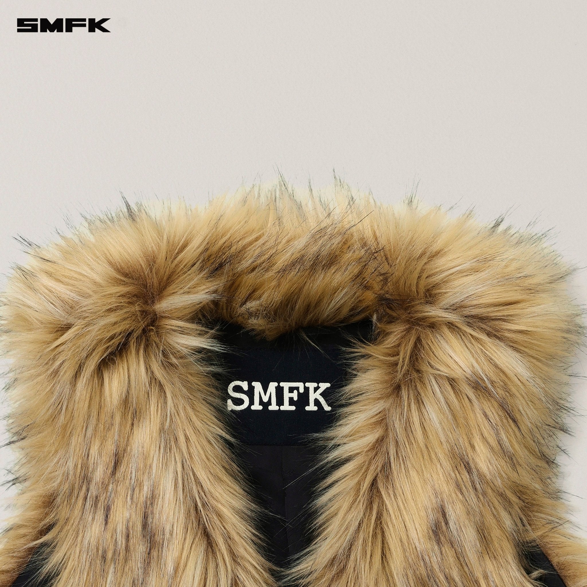 SMFK Compass Grassland Woolly Short Tank In Wolf Brown | MADAX