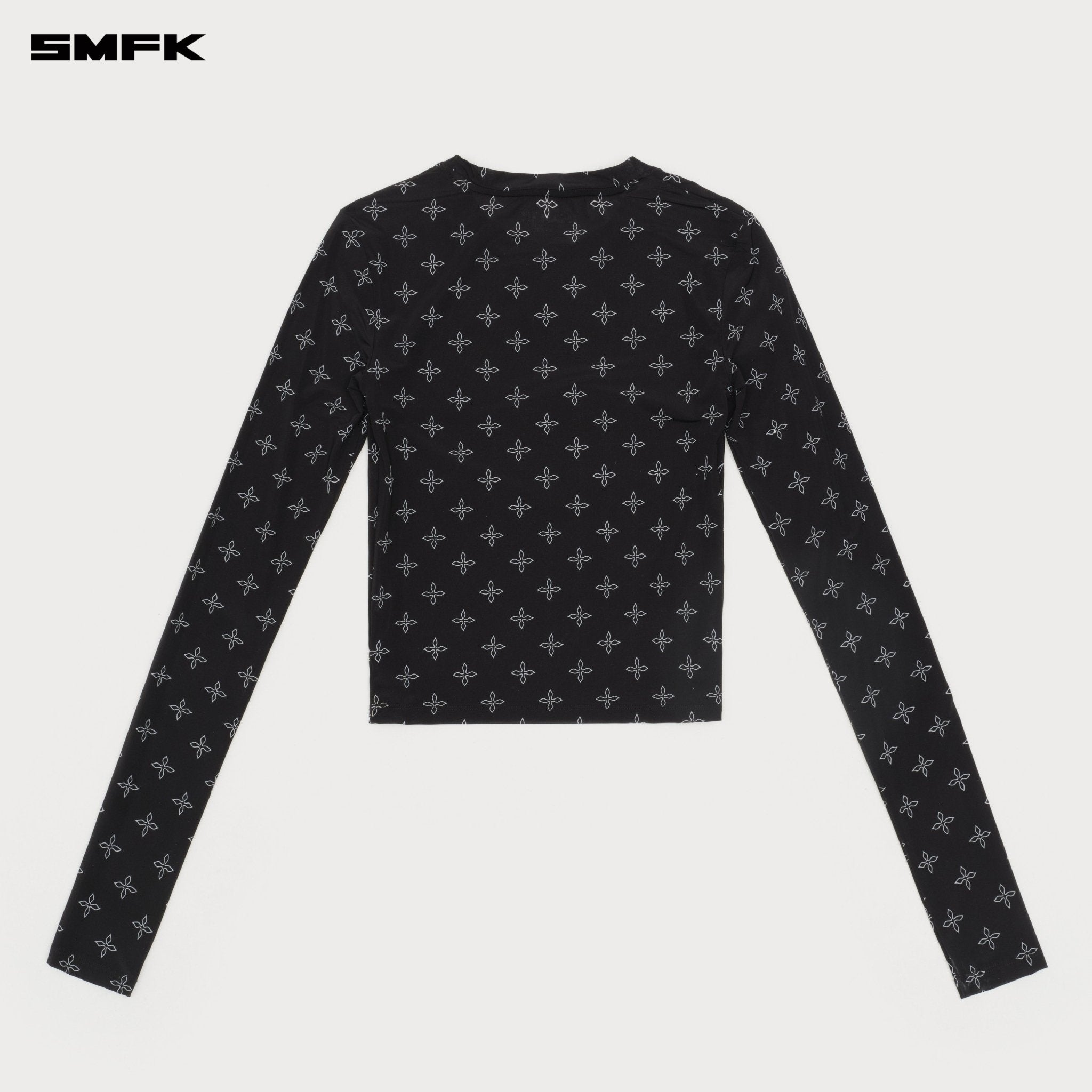 SMFK Compass Hug Hand - Painted Garden Slim Top In Black | MADAX