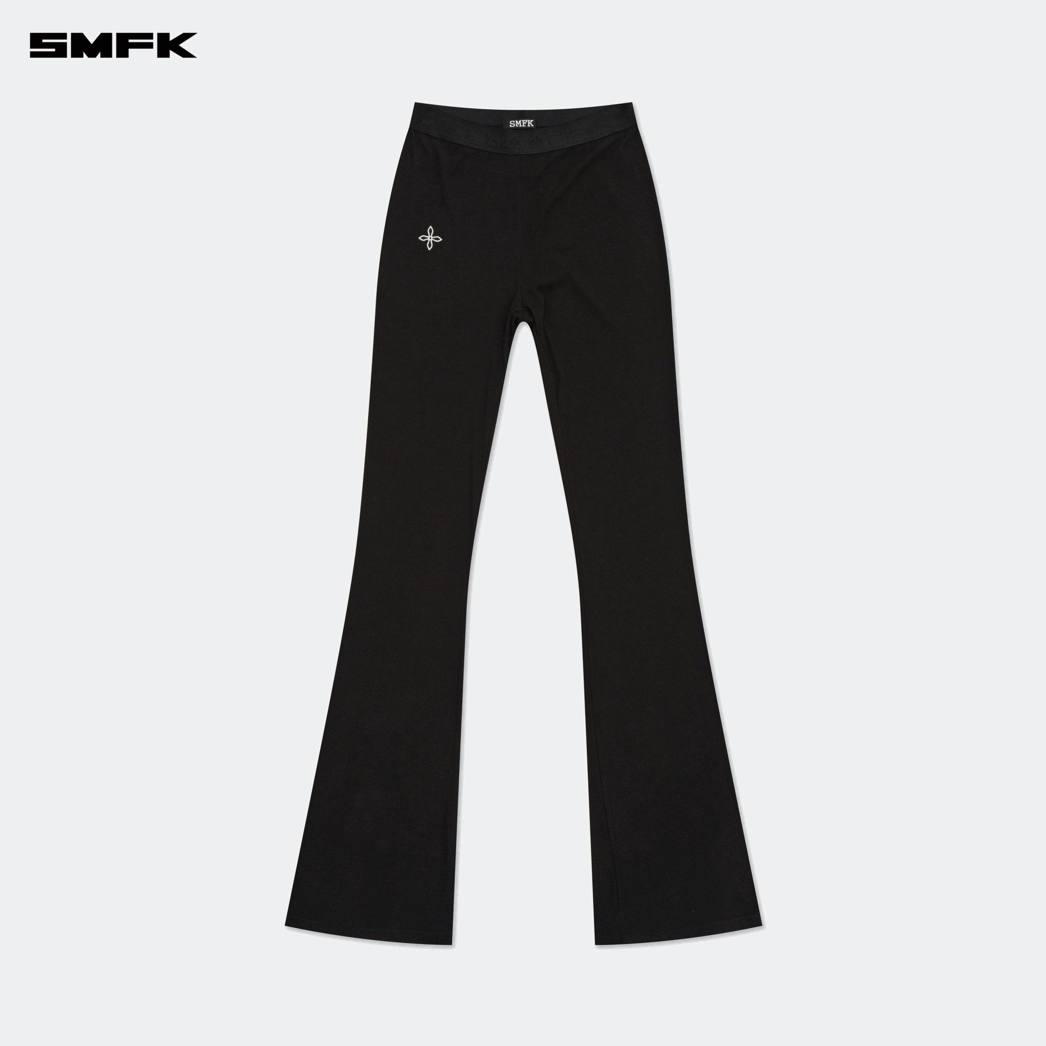 SMFK Compass Hug High - Waisted Sports Flared Pants Black | MADAX