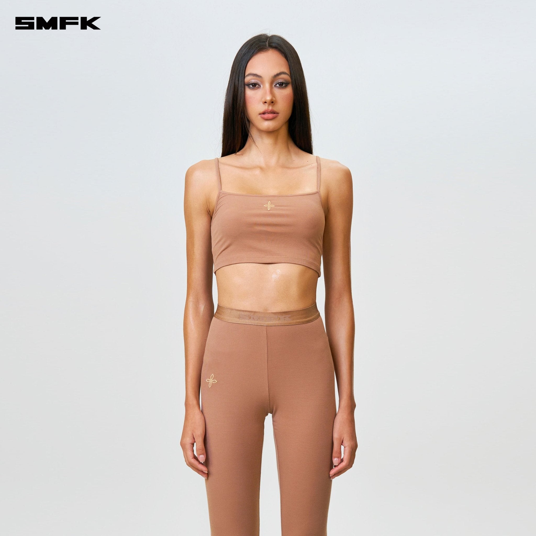 SMFK Compass Hug High - Waisted Sports Flared Pants Nude | MADAX