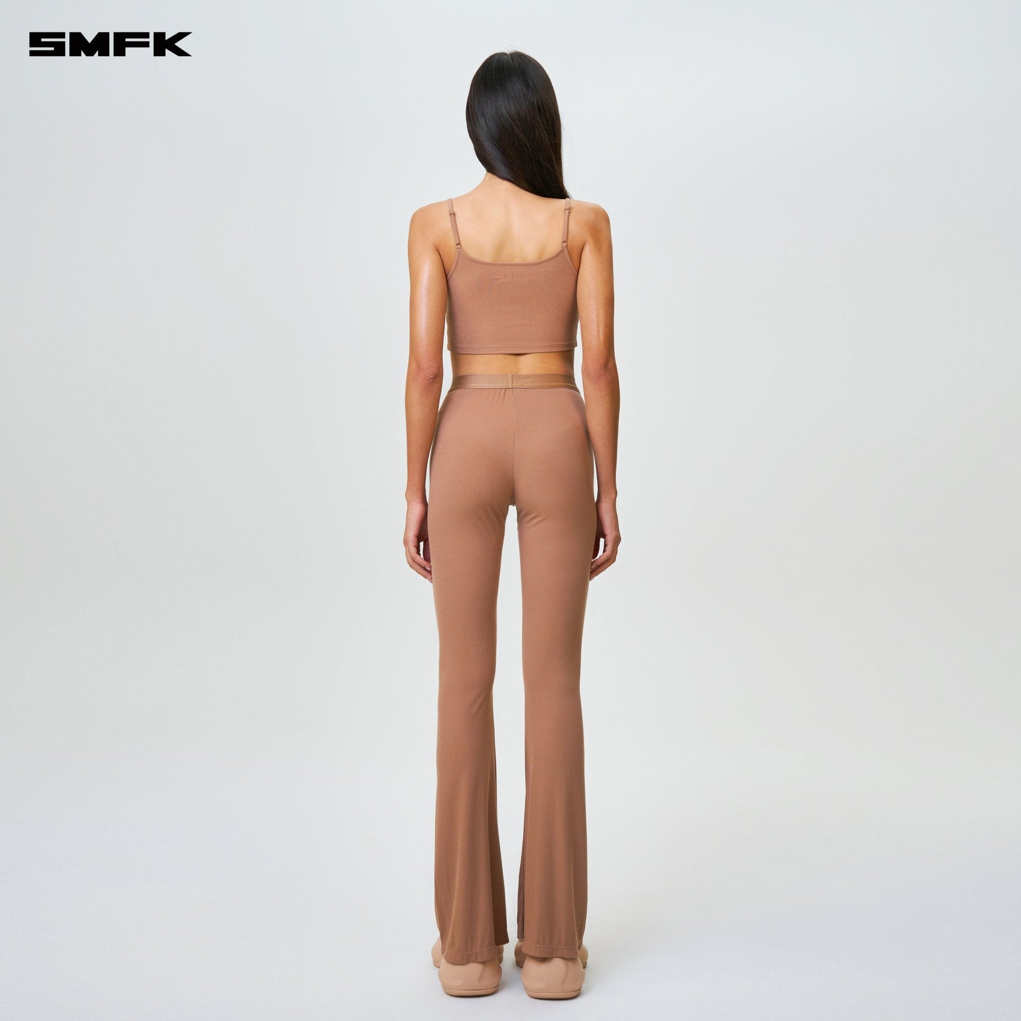 SMFK Compass Hug High - Waisted Sports Flared Pants Nude | MADAX