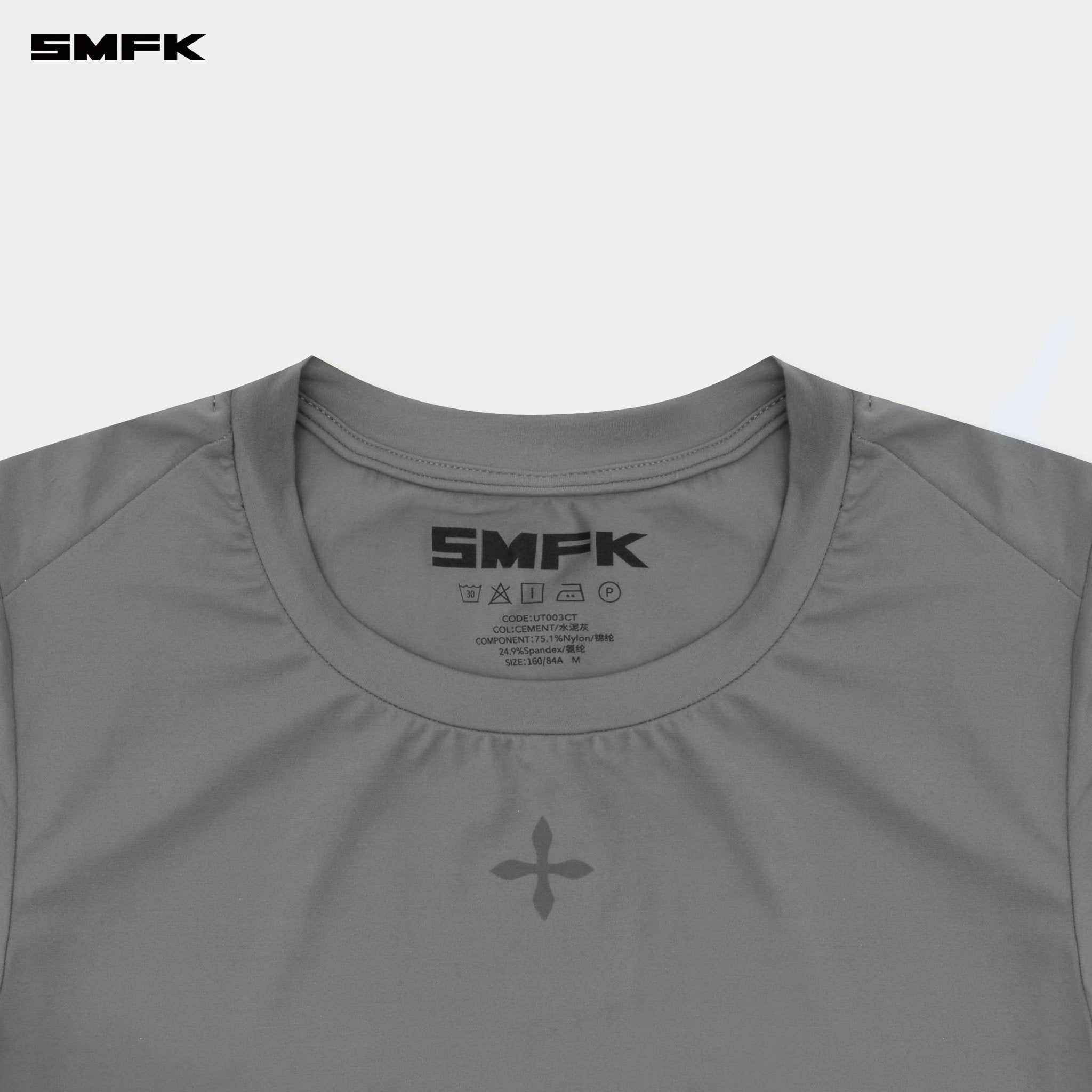 SMFK Compass Hug Skin - Tight Fitting Tee Dark Gray | MADAX