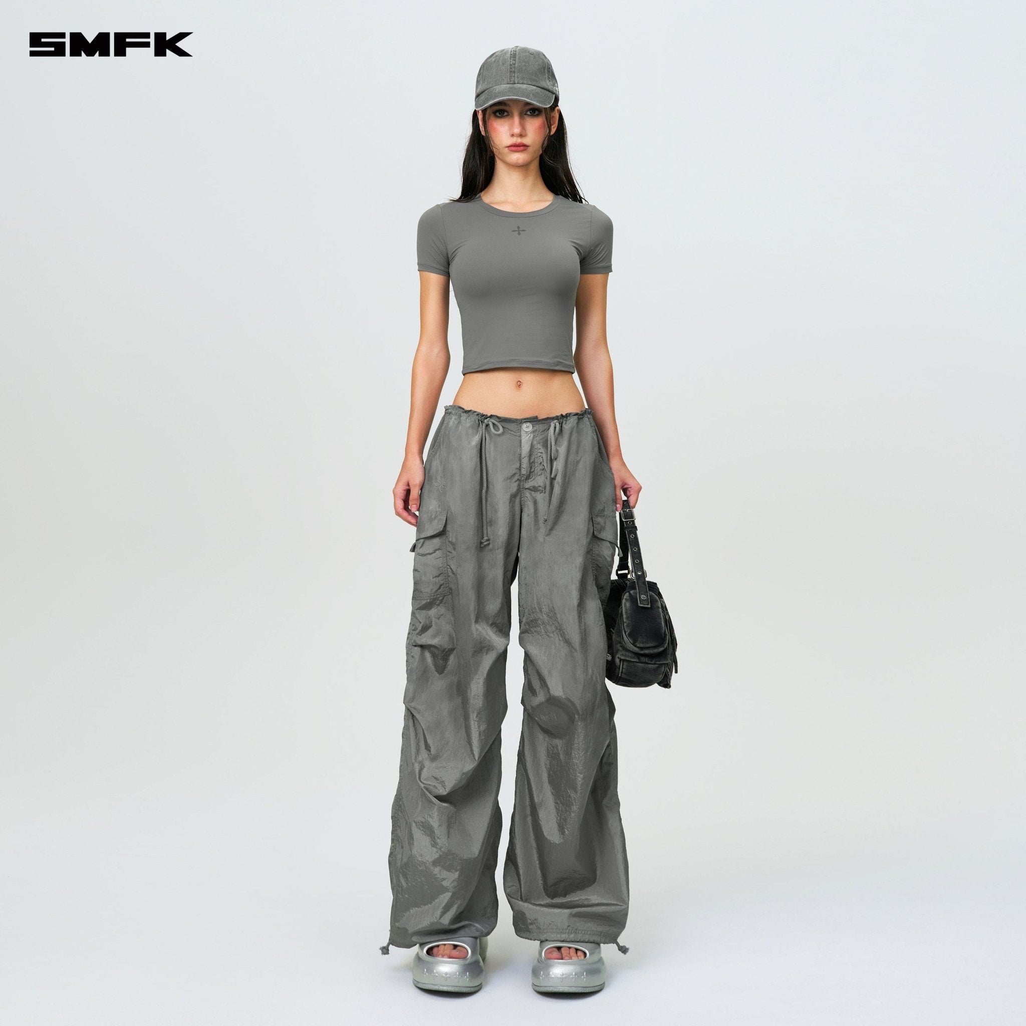 SMFK Compass Hug Skin - Tight Fitting Tee Dark Gray | MADAX