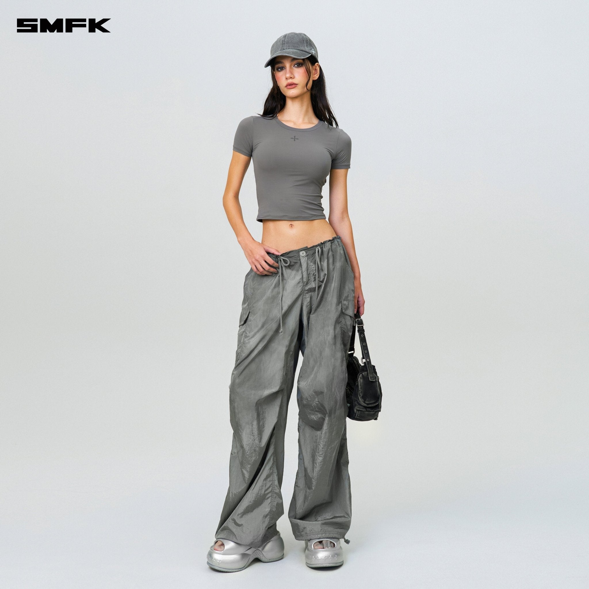 SMFK Compass Hug Skin - Tight Fitting Tee Dark Gray | MADAX