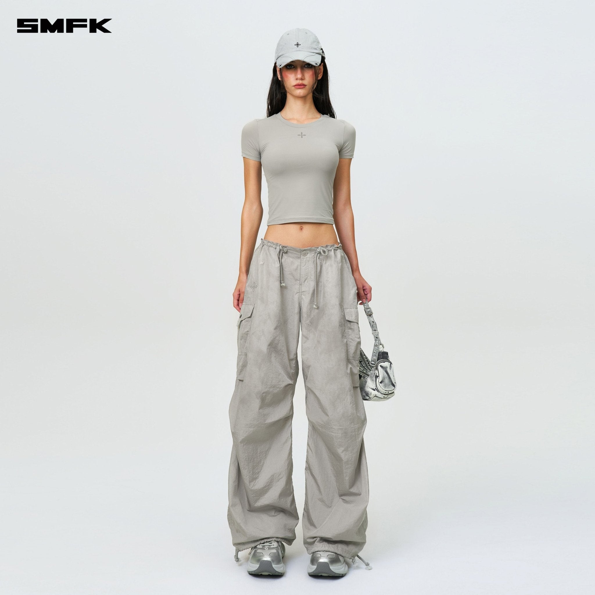 SMFK Compass Hug Skin - Tight Fitting Tee Gray | MADAX