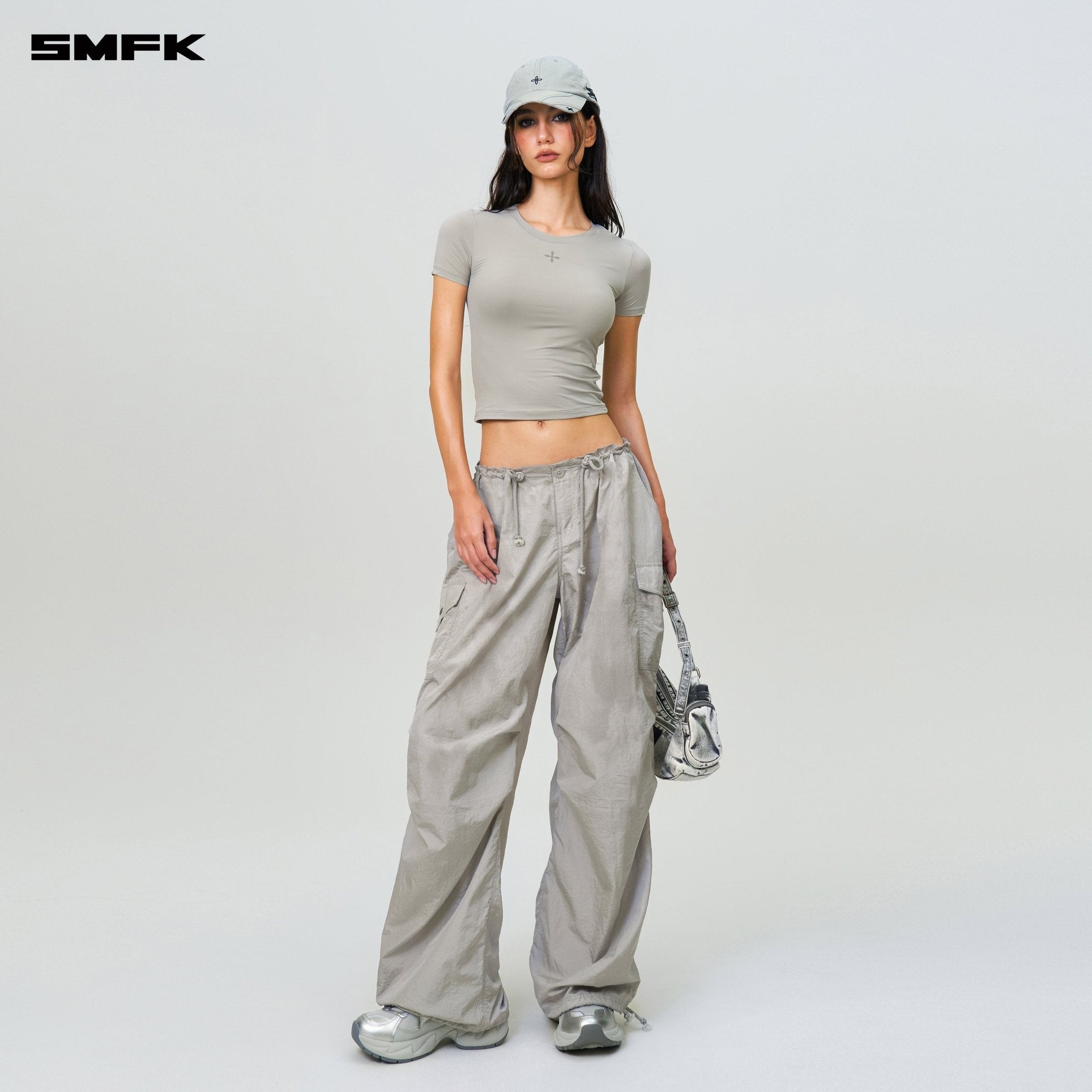 SMFK Compass Hug Skin - Tight Fitting Tee Gray | MADAX