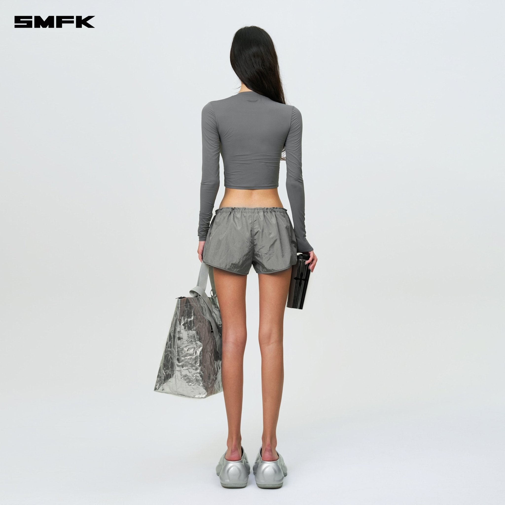 SMFK Compass Hug Skin - Tight Fitting Top Dark Gray | MADAX