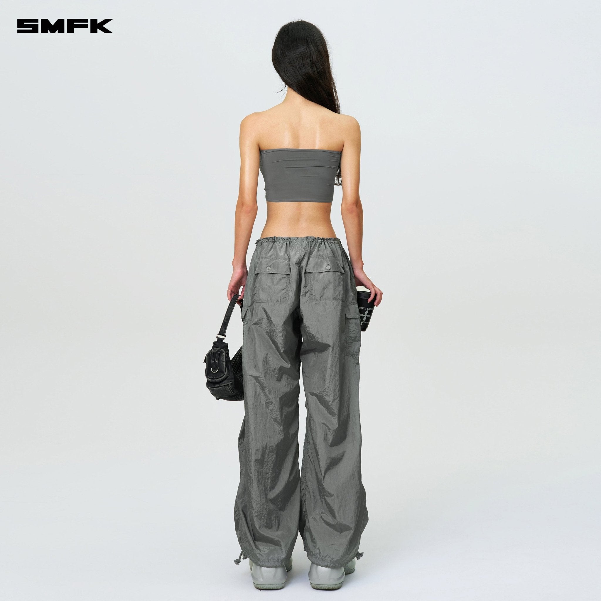 SMFK Compass Hug Skin Tube Top Dark Gray | MADAX