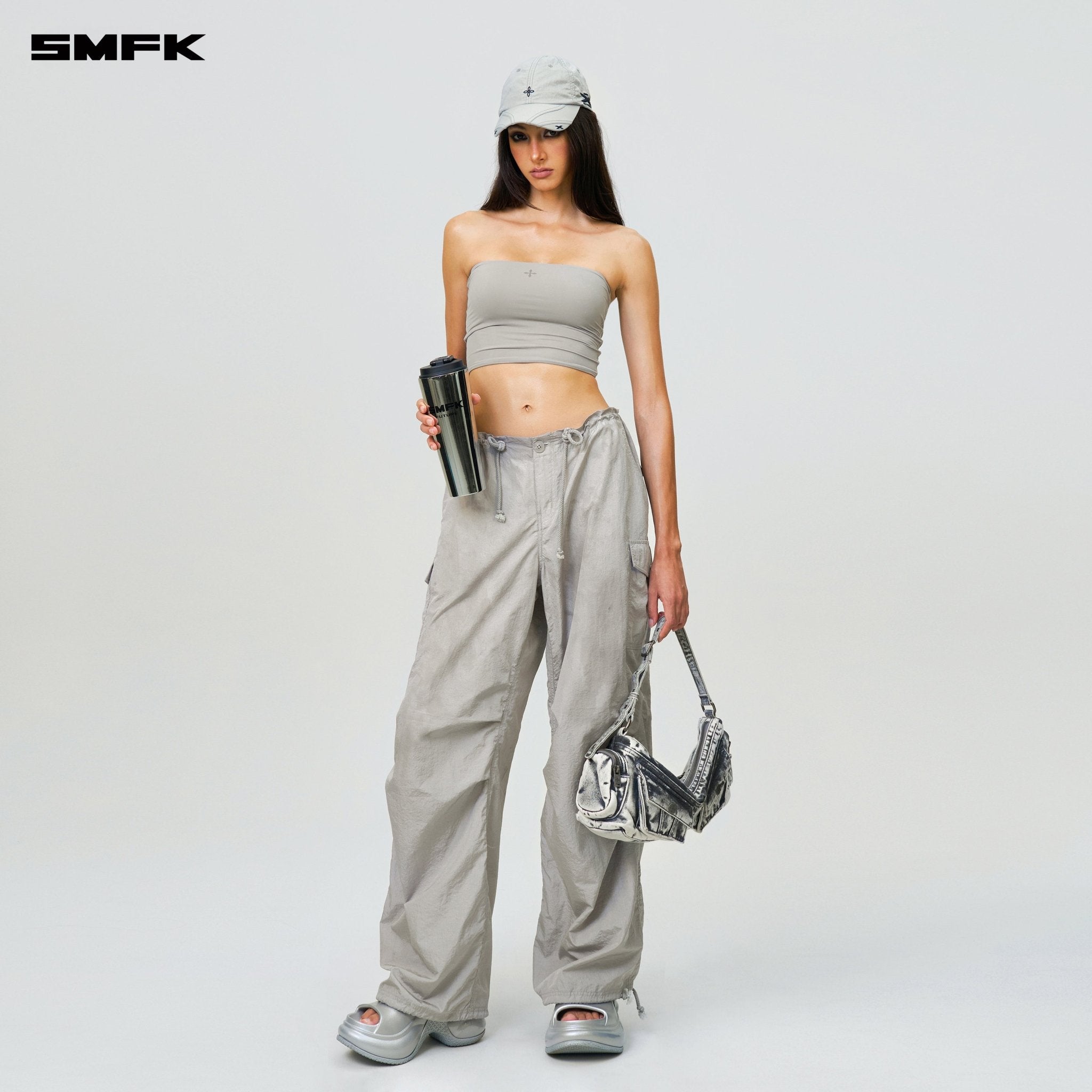 SMFK Compass Hug Skin Tube Top Gray | MADAX