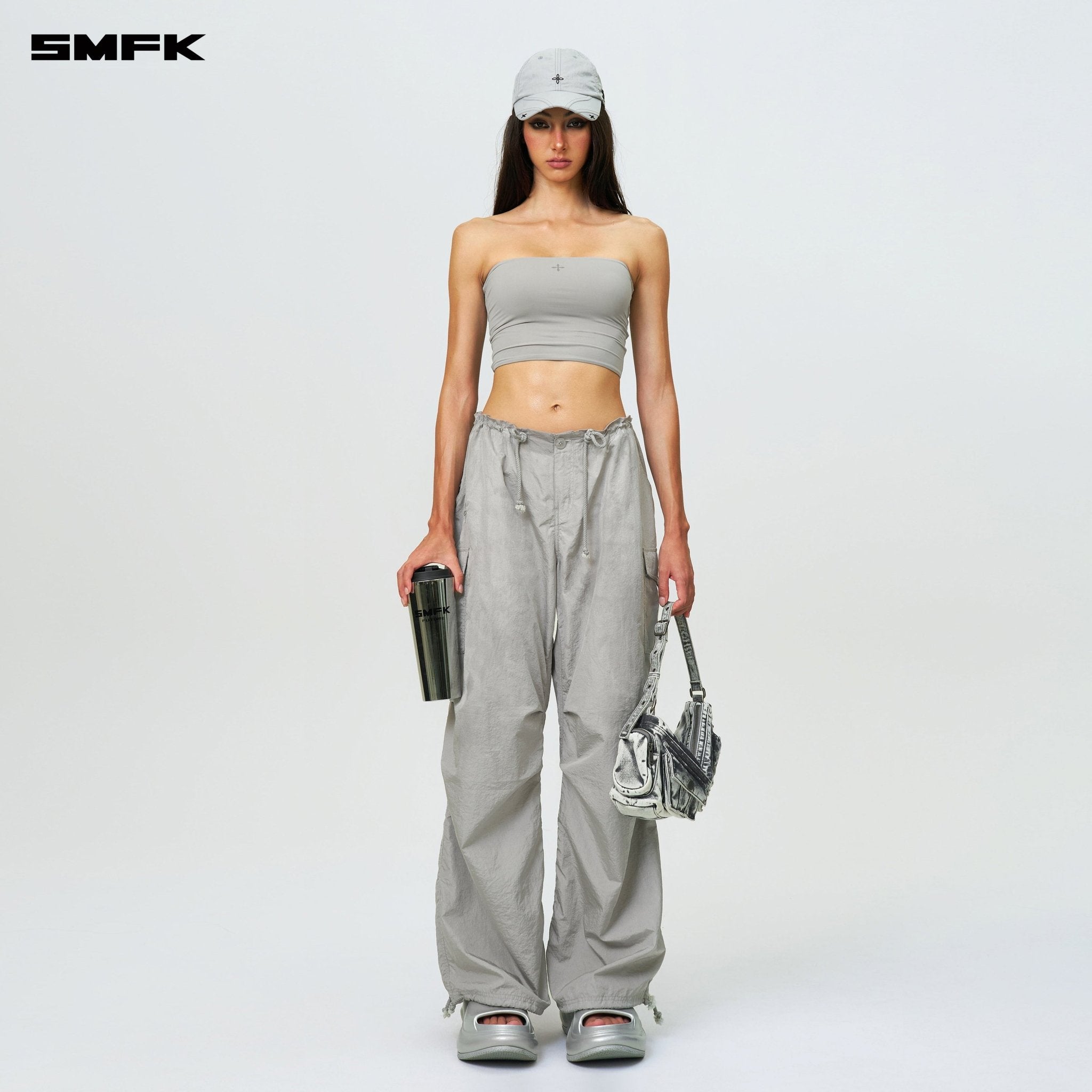 SMFK Compass Hug Skin Tube Top Gray | MADAX