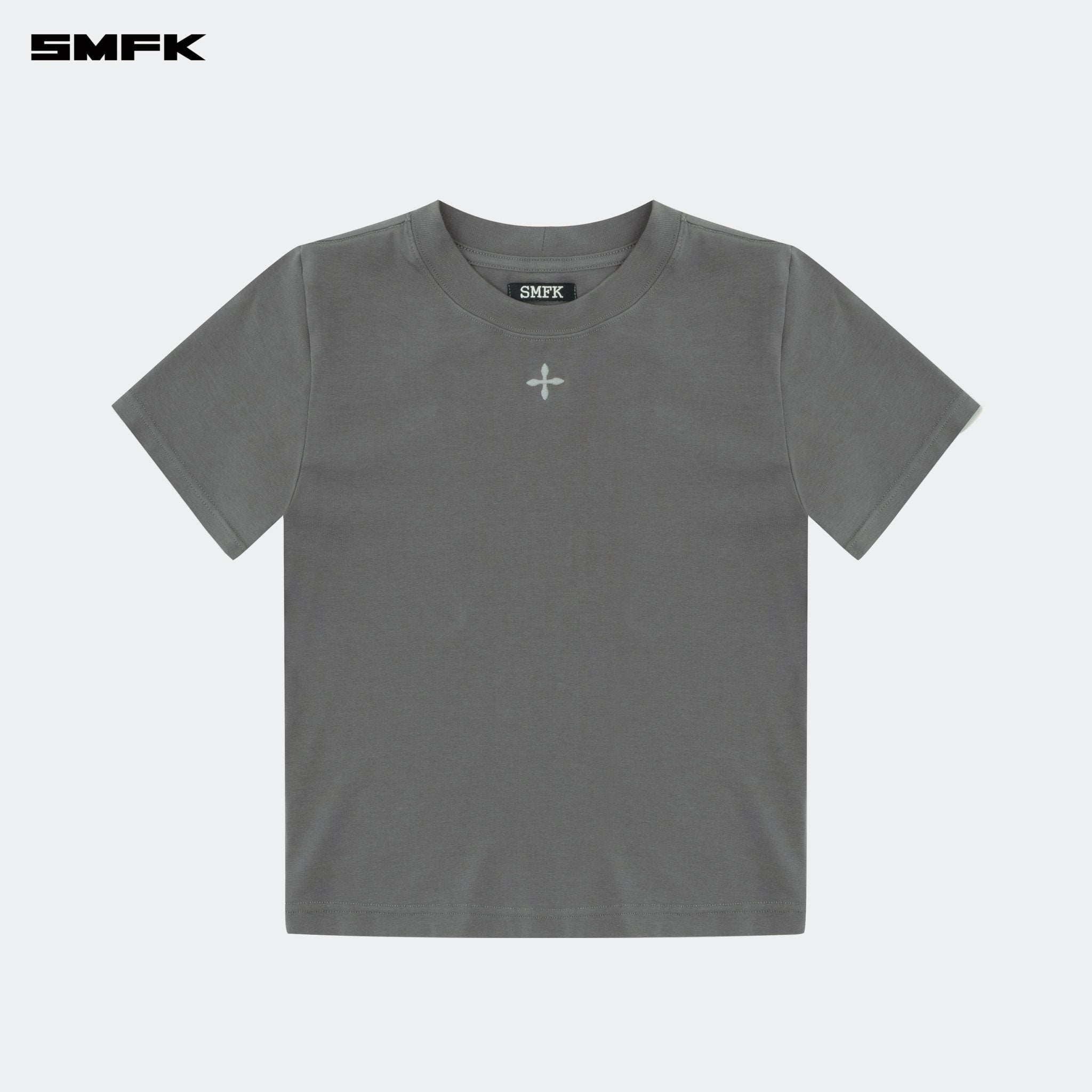 SMFK Compass Hug Slim Fit Tee Dark Gray | MADAX