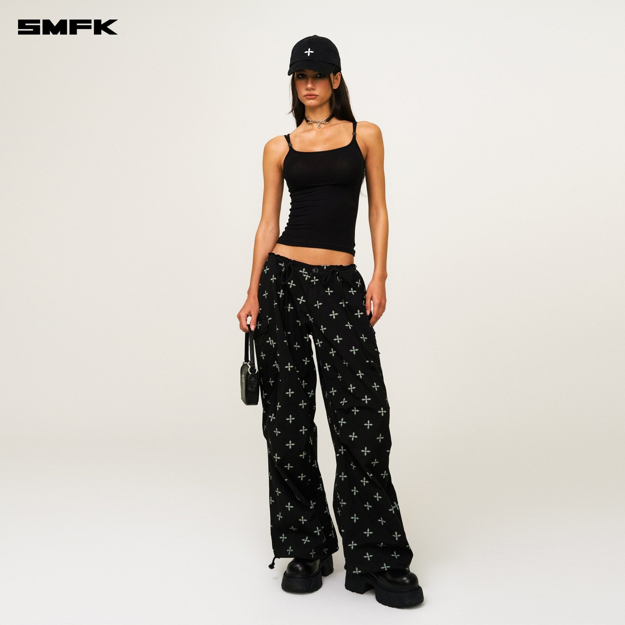SMFK Compass Hug Sports Slim - fit Strap Top In Black | MADAX