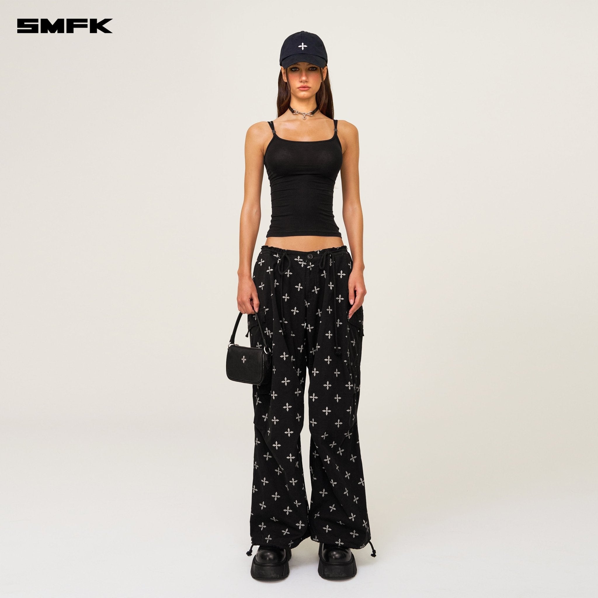 SMFK Compass Hug Sports Slim - fit Strap Top In Black | MADAX