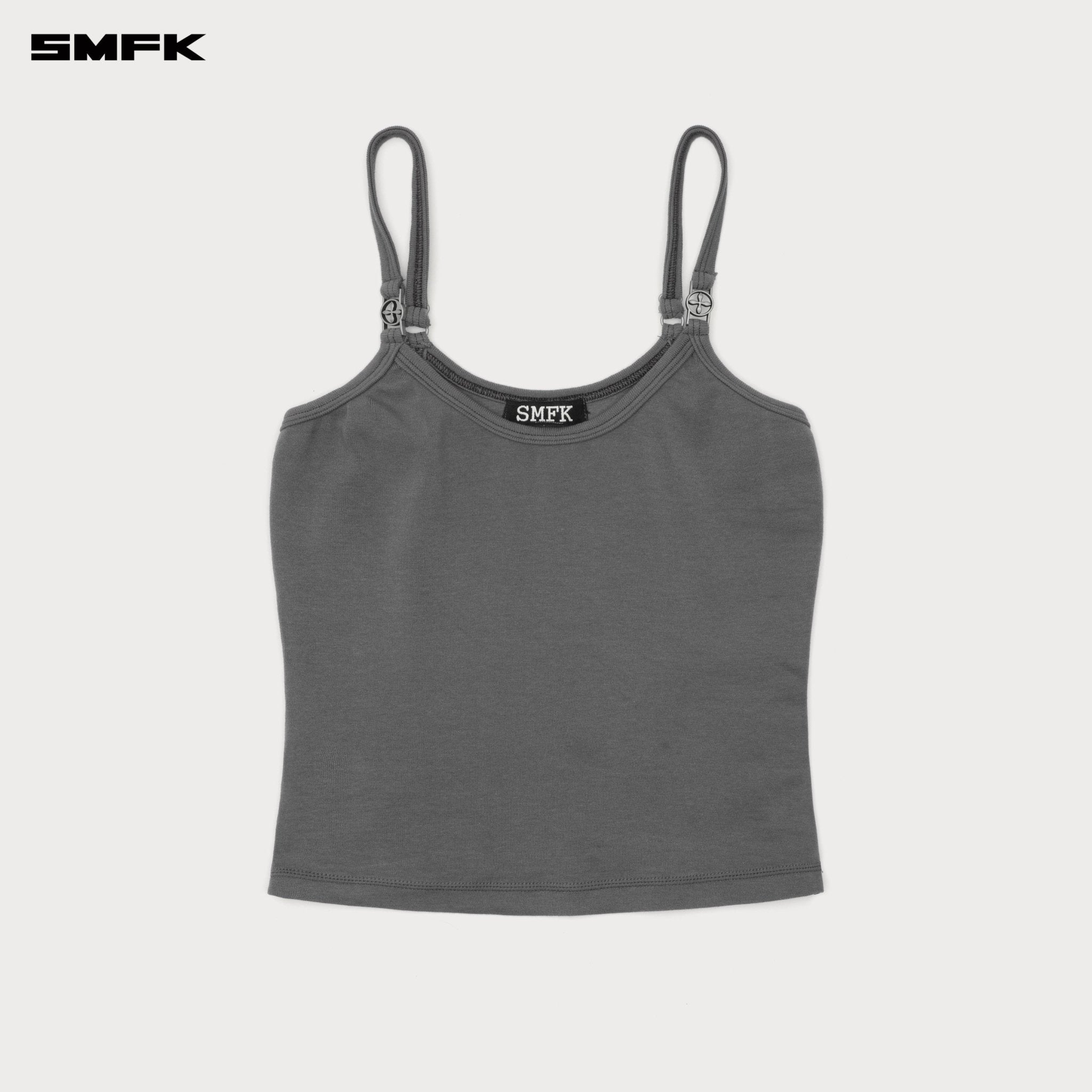 SMFK Compass Hug Sports Slim - fit Strap Top In Grey | MADAX