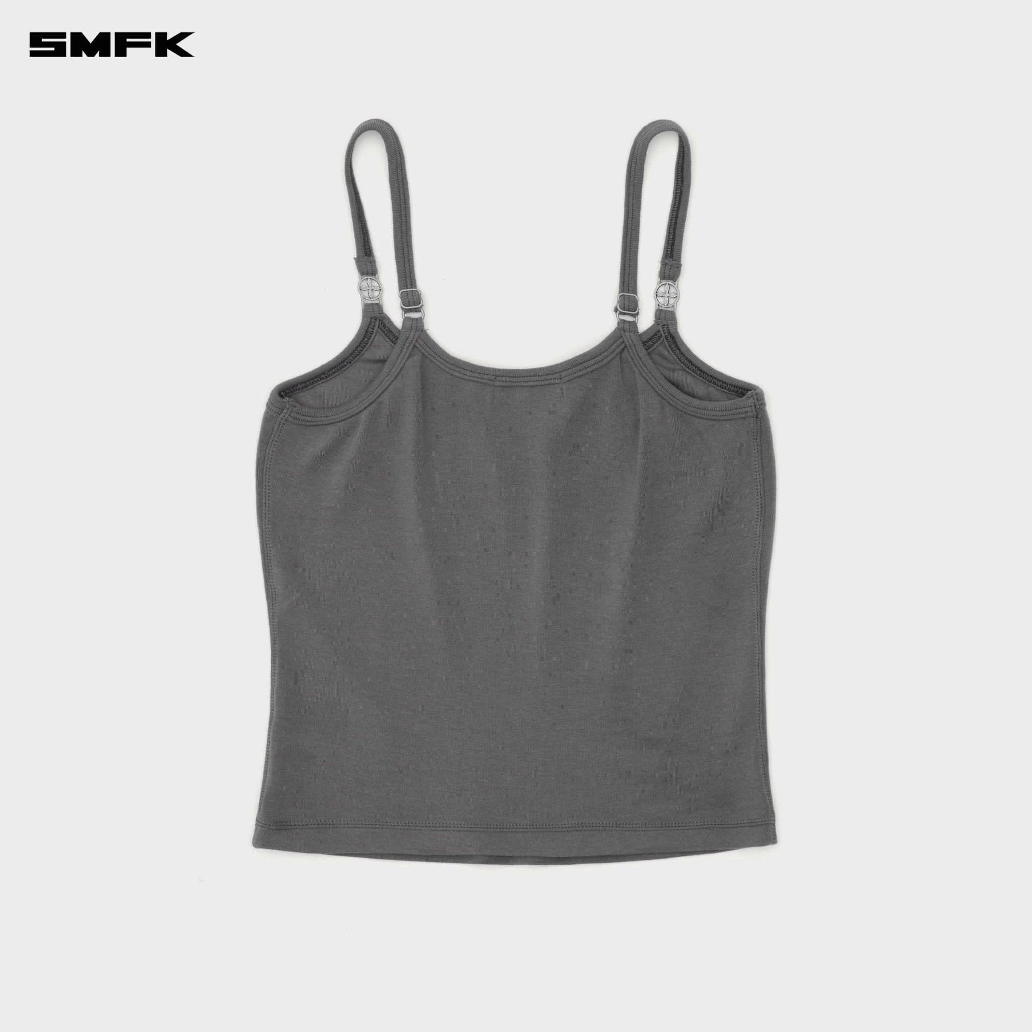 SMFK Compass Hug Sports Slim - fit Strap Top In Grey | MADAX