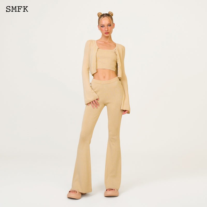 SMFK Compass Hug Sporty Knitted Flared Pants | MADA IN CHINA