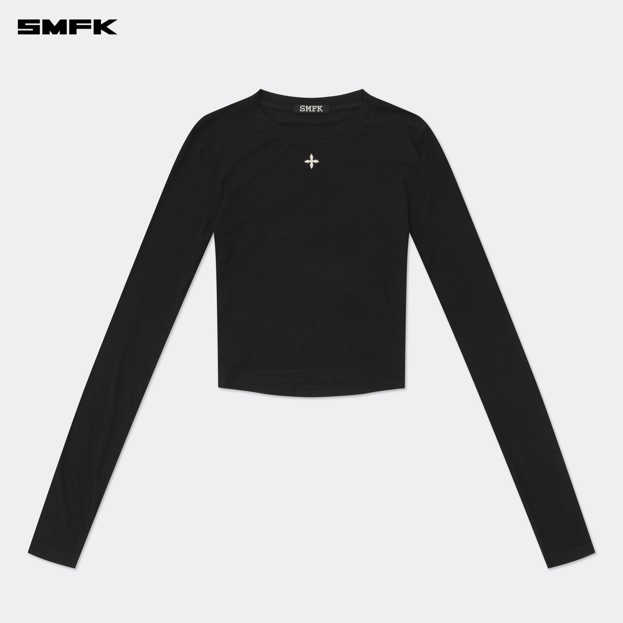 SMFK Compass Hug Tight Sports Top In Black | MADAX