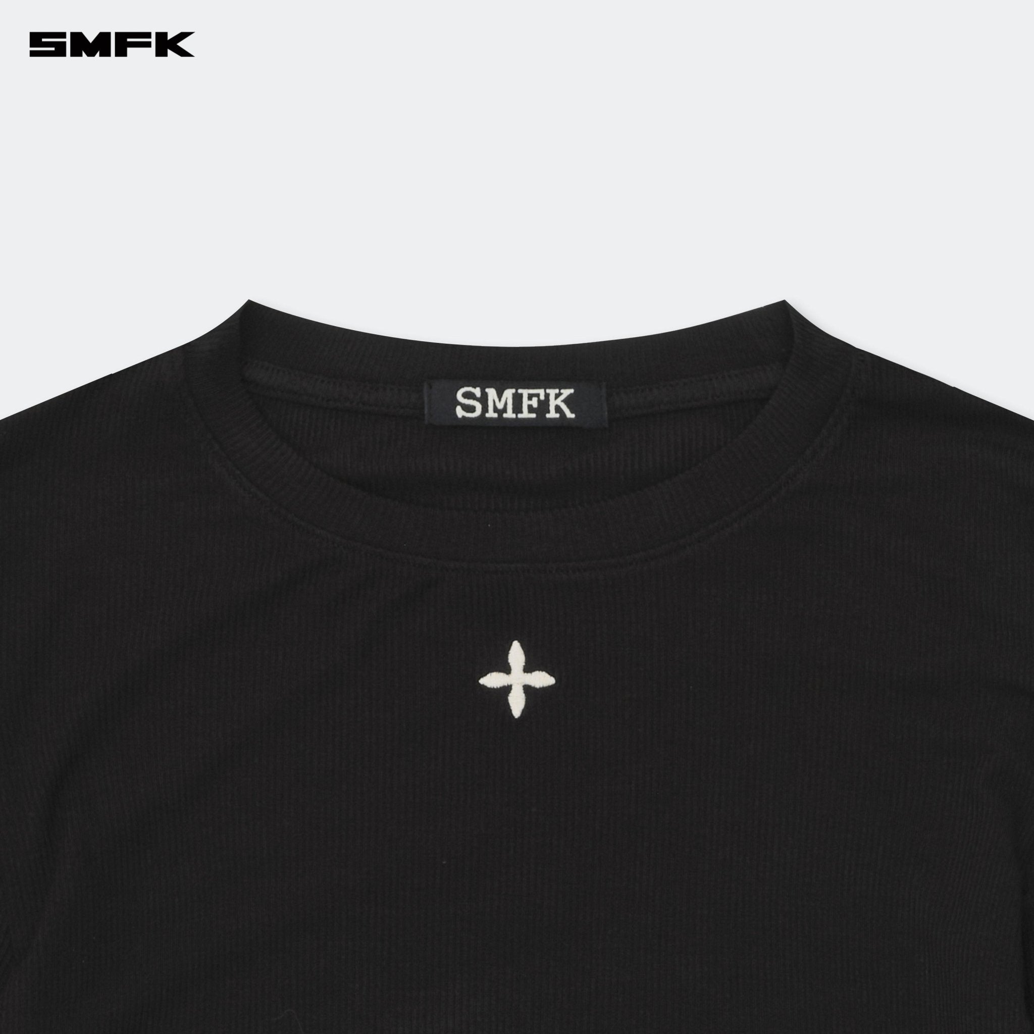 SMFK Compass Hug Tight Sports Top In Black | MADAX