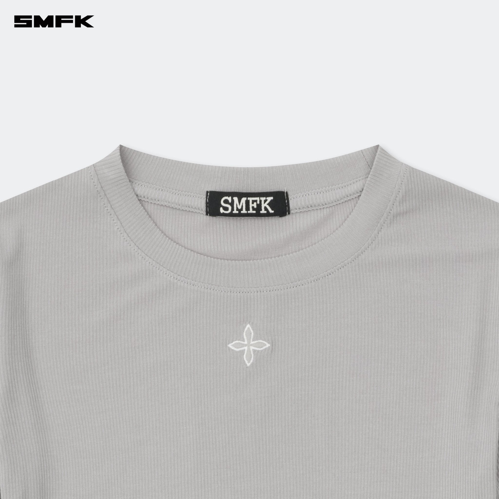 SMFK Compass Hug Tight Sports Top In Gray | MADAX