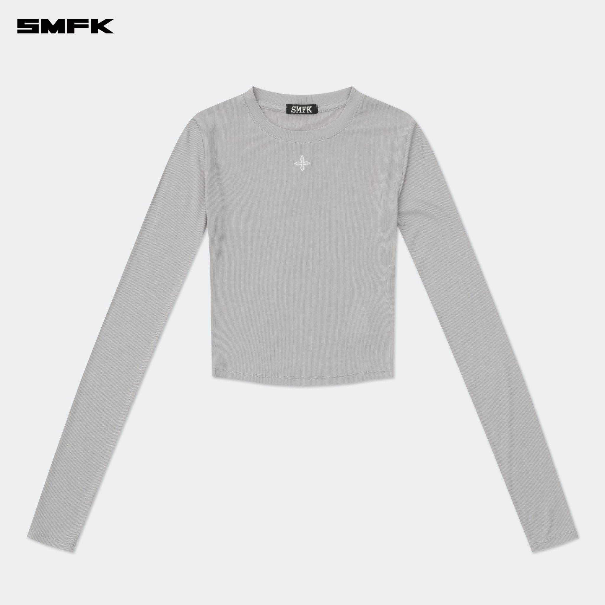 SMFK Compass Hug Tight Sports Top In Gray | MADAX