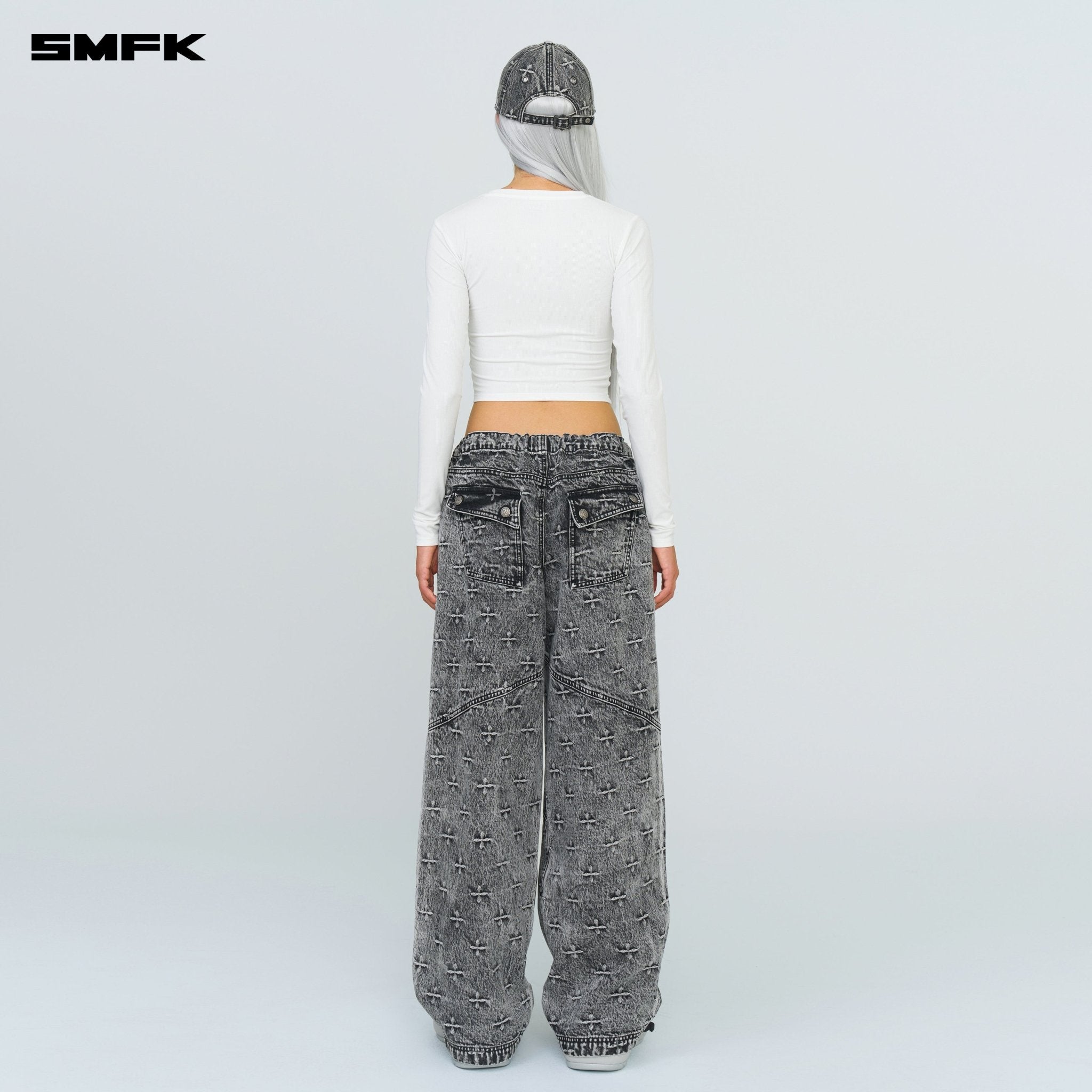 SMFK Compass Hug Tight Sports Top In White | MADAX