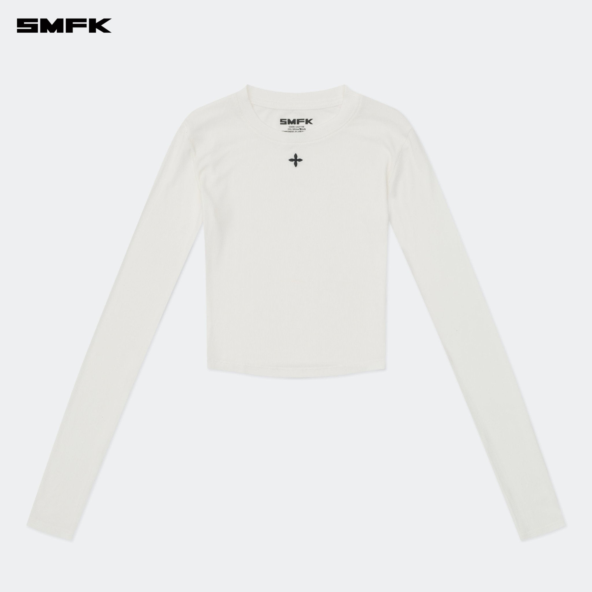 SMFK Compass Hug Tight Sports Top In White | MADAX