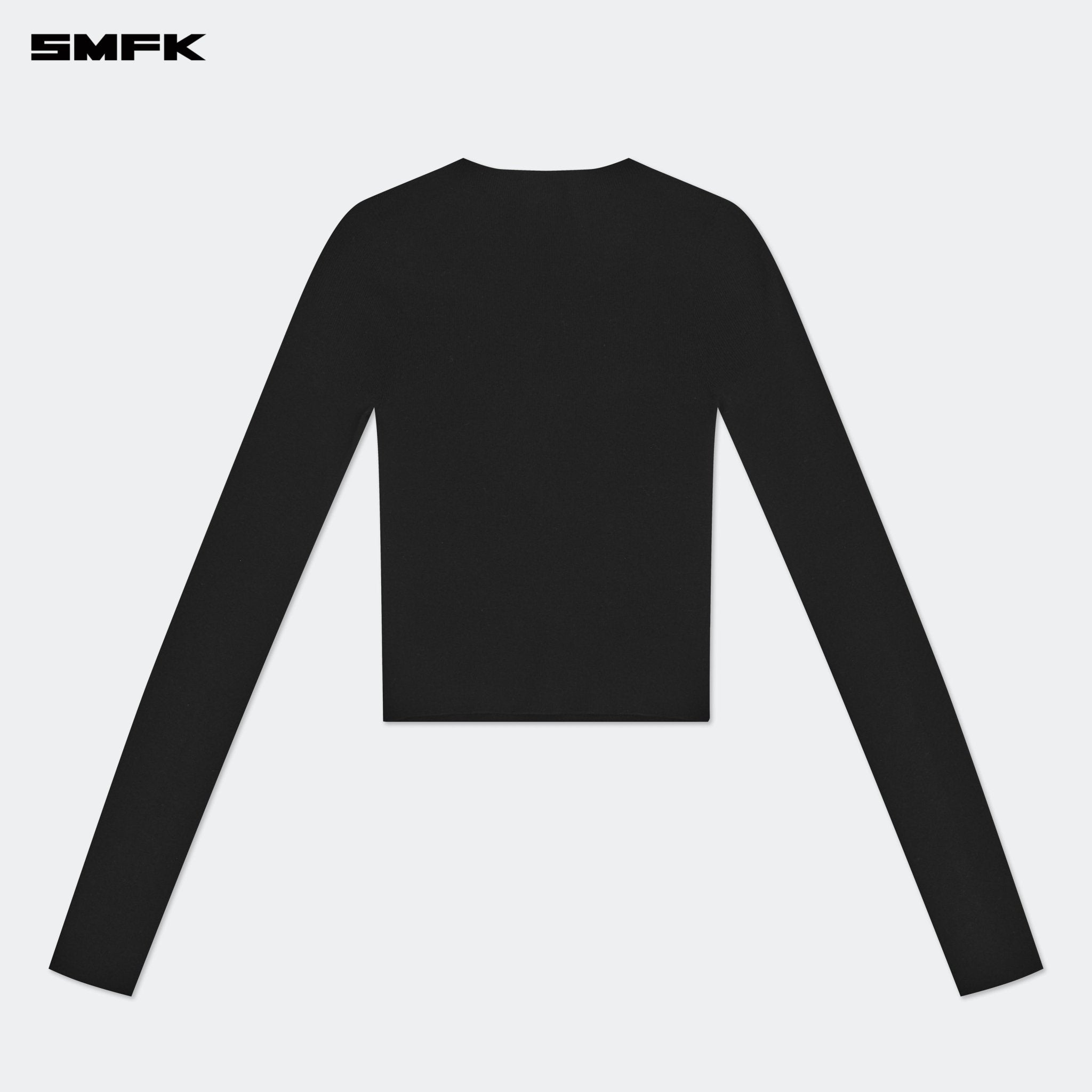 SMFK Compass Hug Turtleneck Knit Sweatshirt In Black | MADAX