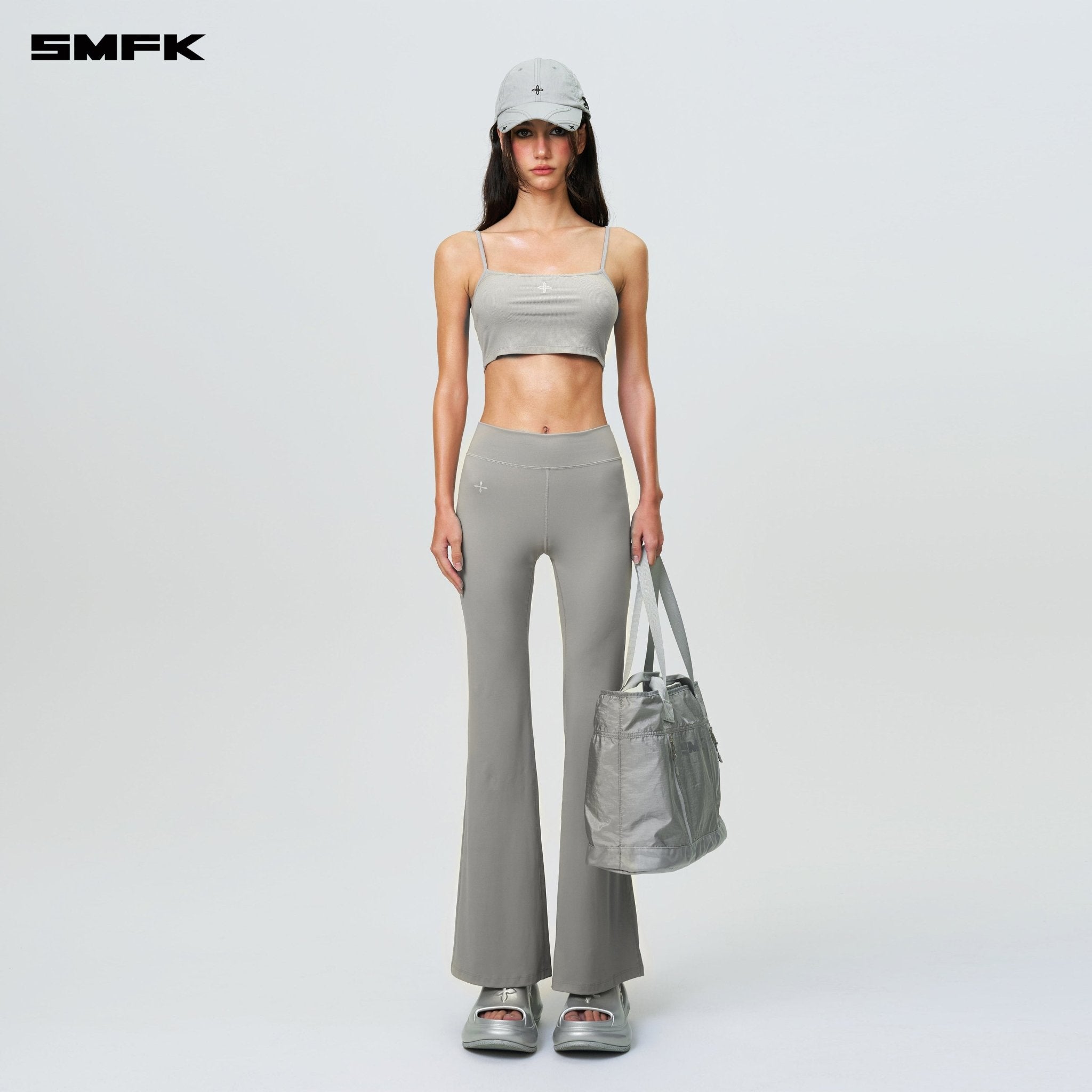 SMFK Compass Hug Ultra - Short Sports Strap Top Gray | MADAX