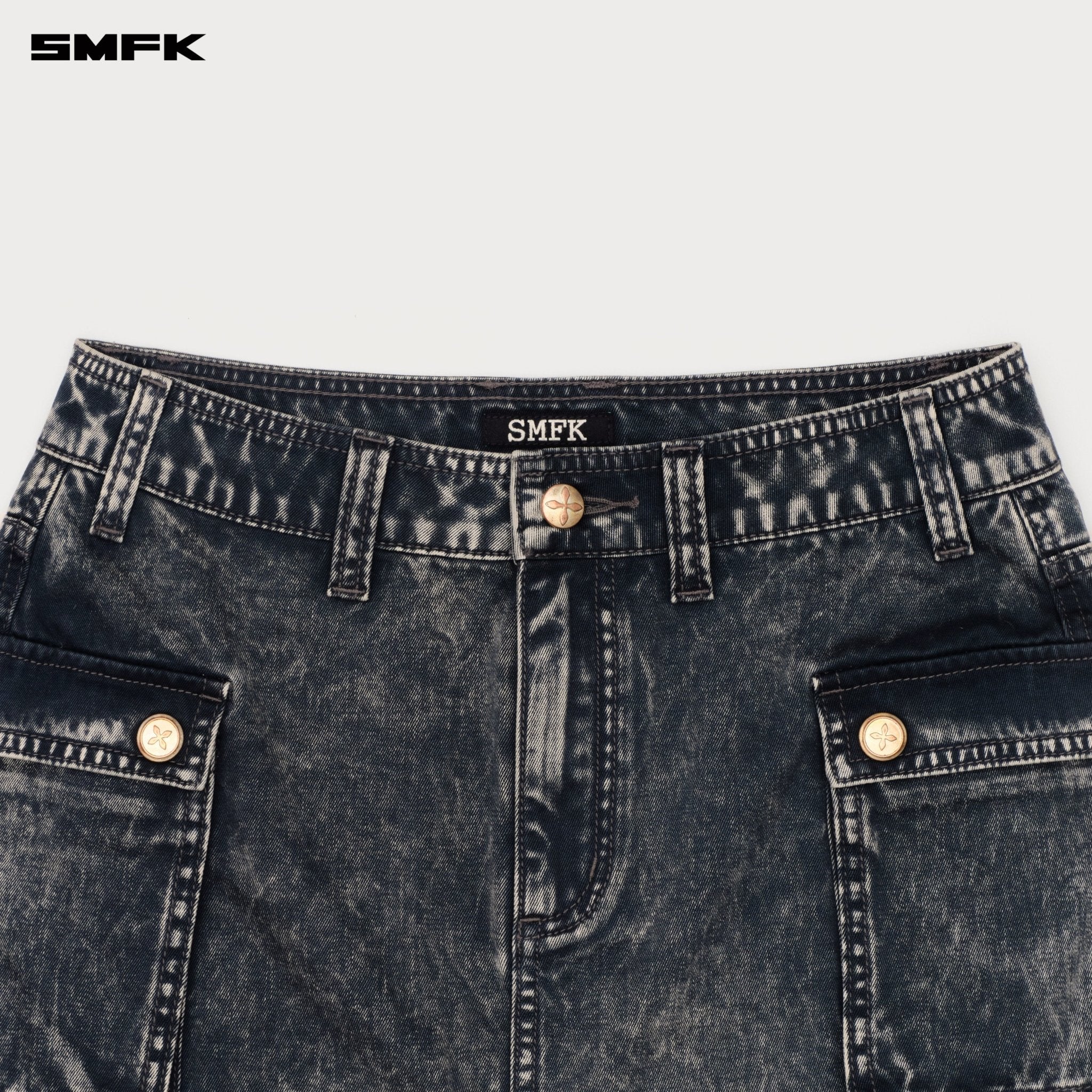 SMFK Compass Hunt Cargo Skirt In Grey | MADAX