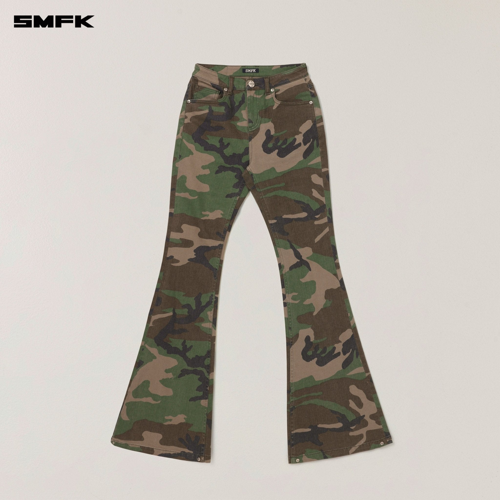 SMFK Compass Hurricane Denim Pants In Army Green Camouflage | MADAX