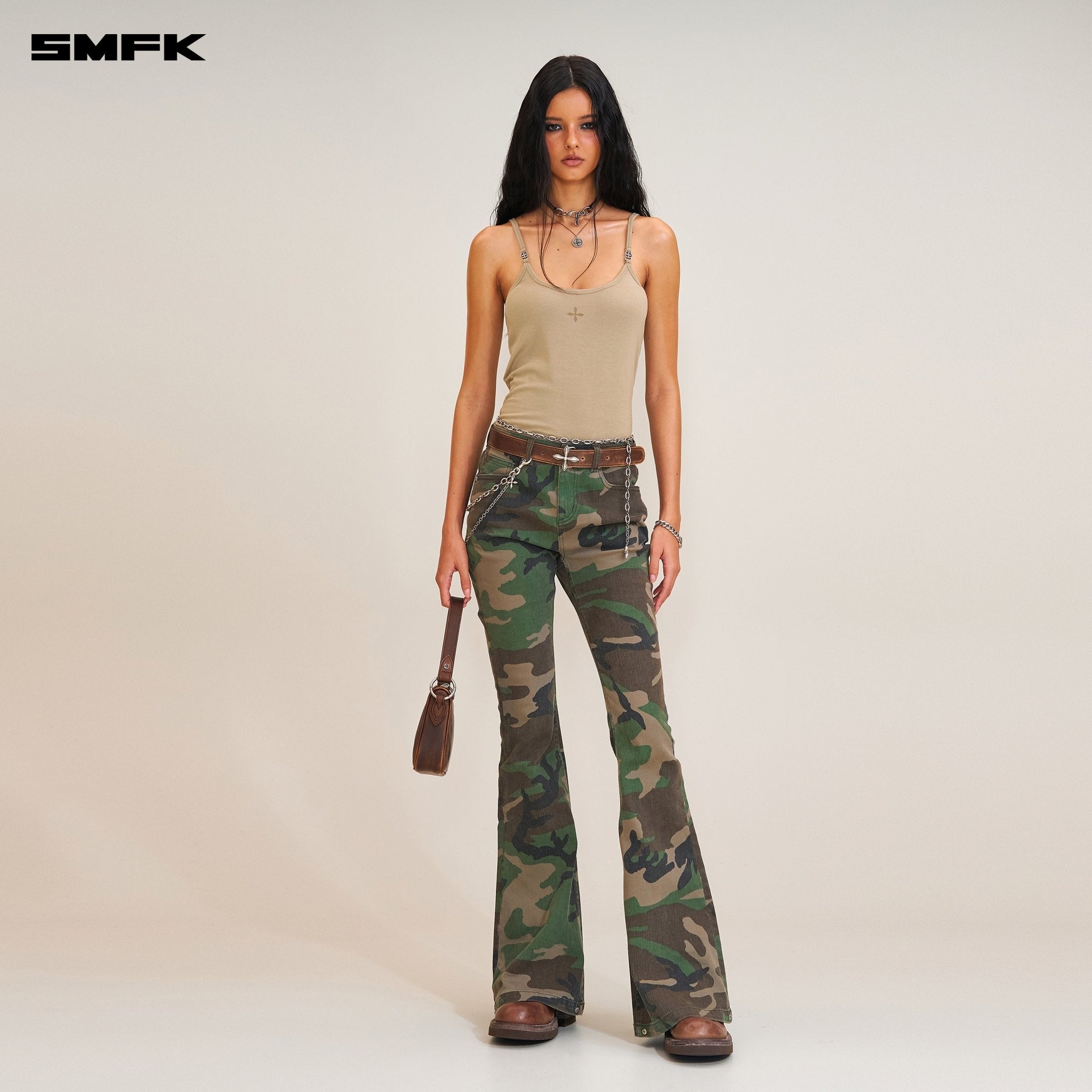 SMFK Compass Hurricane Denim Pants In Army Green Camouflage | MADAX