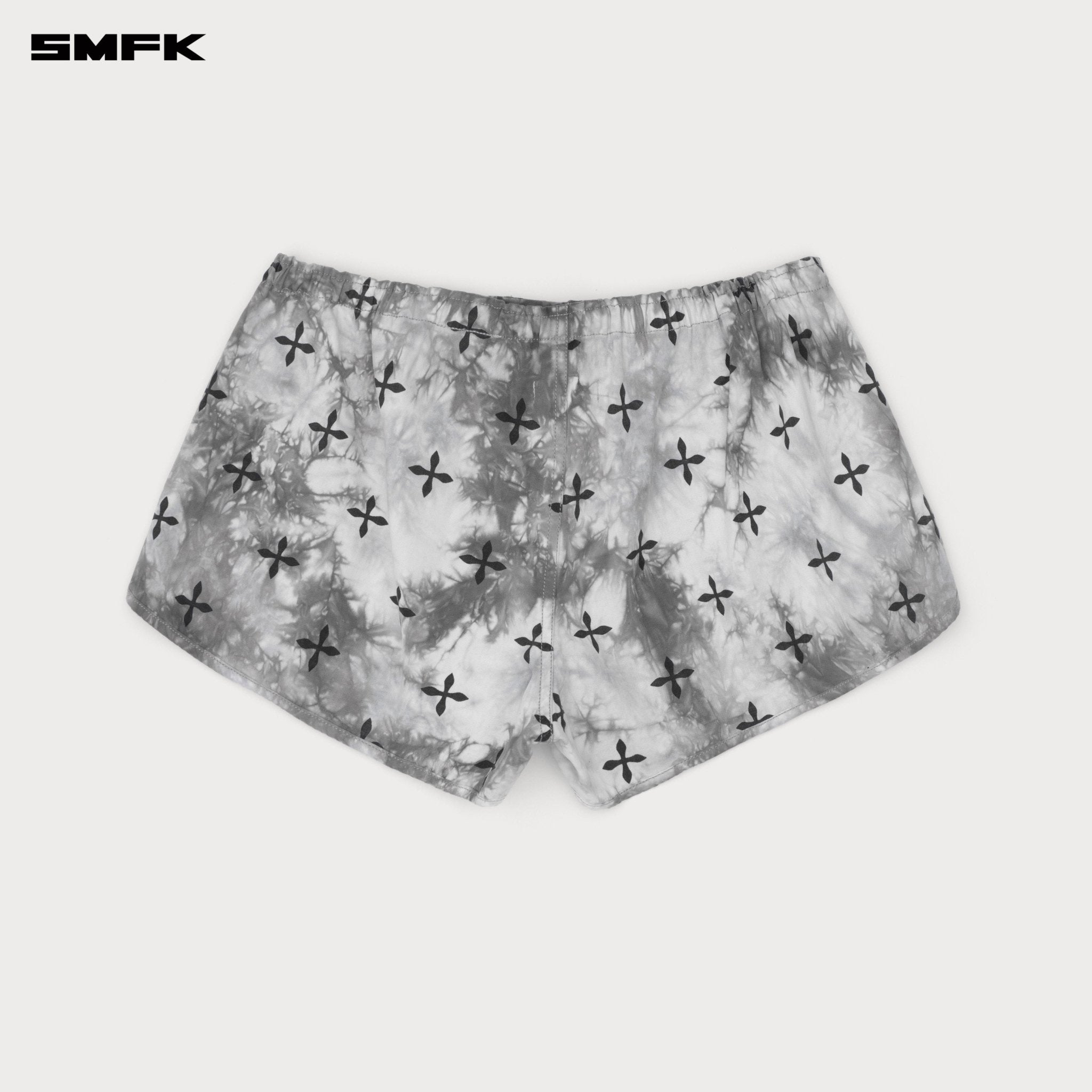 SMFK Compass Ink Garden Hand - Dyed Paratrooper Shorts In Black and White | MADAX
