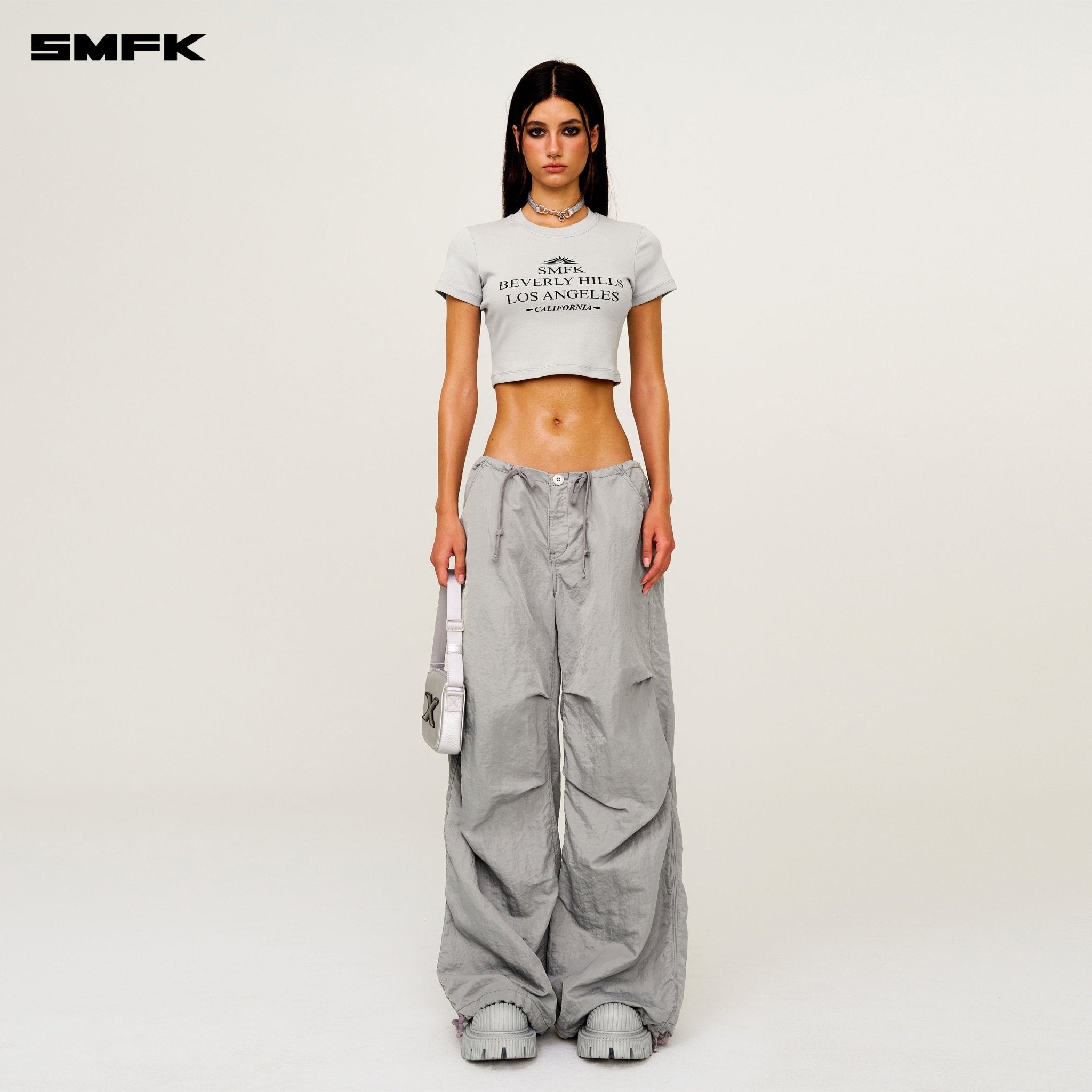 SMFK Compass Lightning Overalls Pants In Gray | MADAX