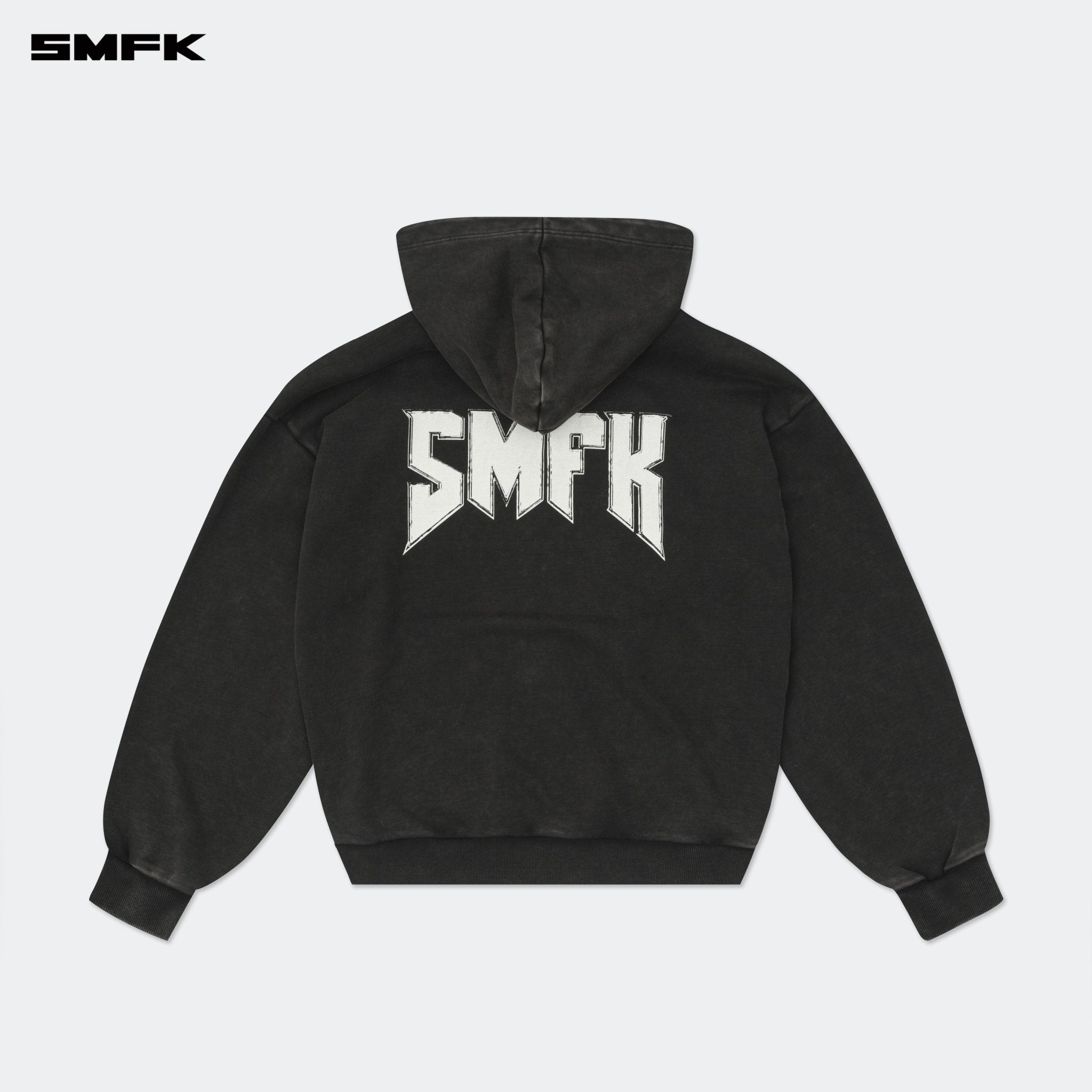 SMFK Compass Metal Rock Loose Hoodie Black | MADAX