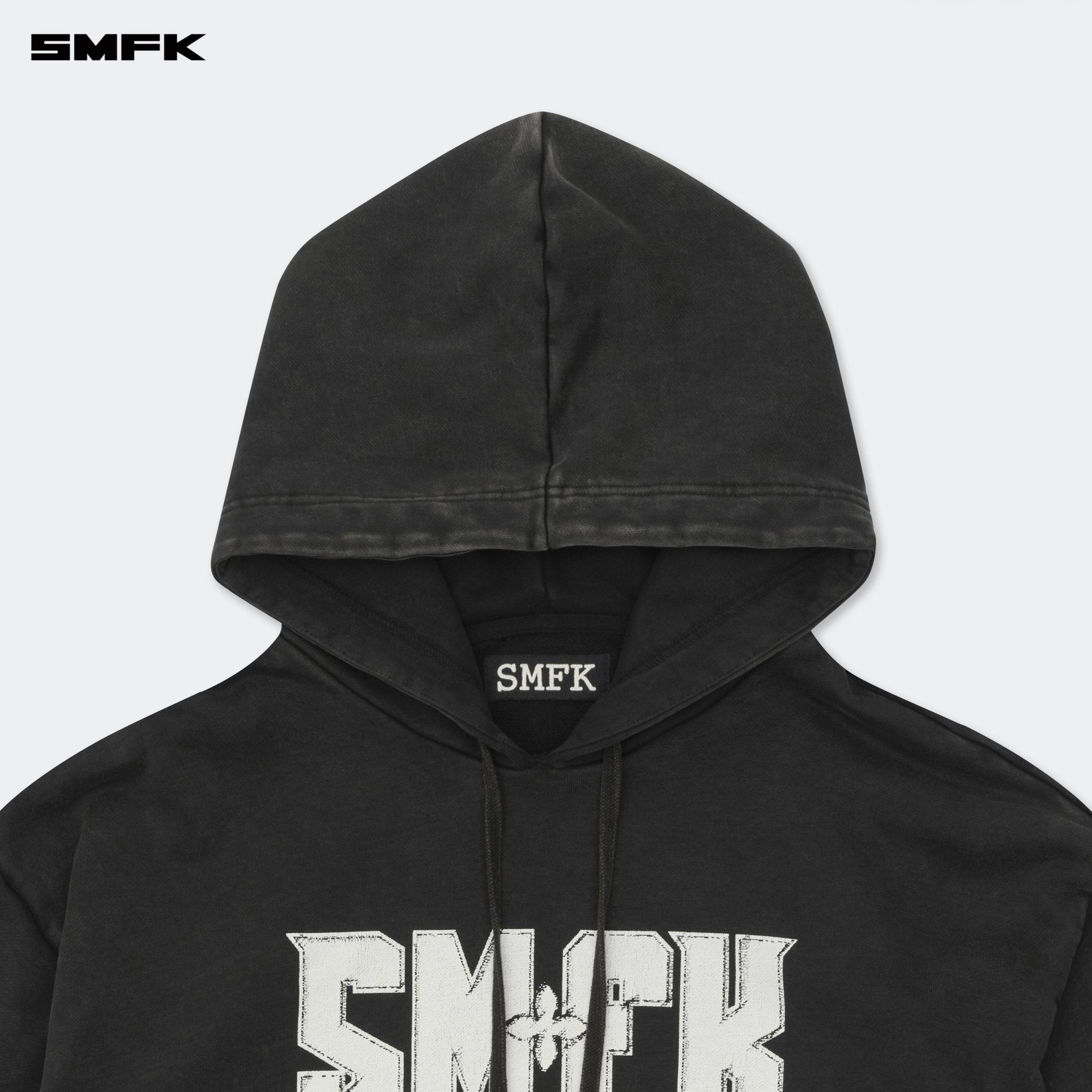 SMFK Compass Metal Rock Loose Hoodie Black | MADAX