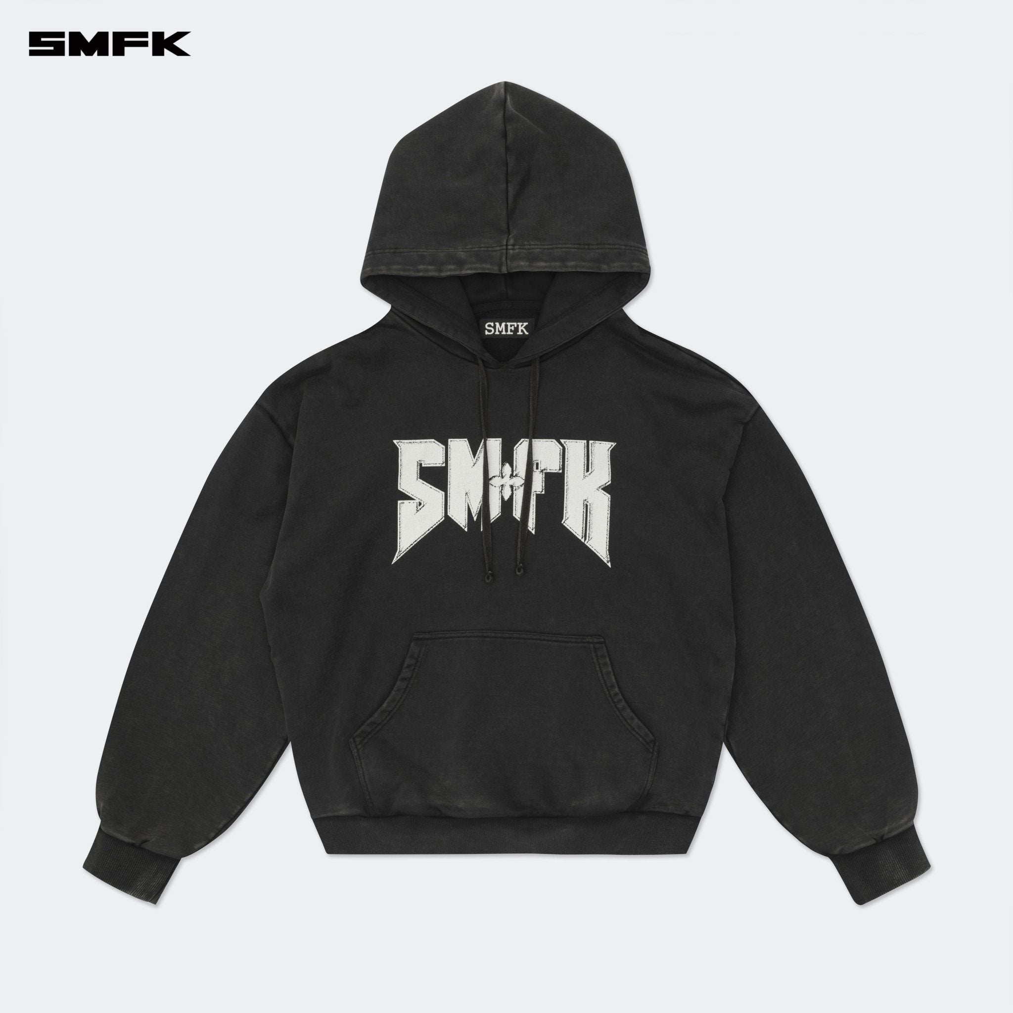 SMFK Compass Metal Rock Loose Hoodie Black | MADAX