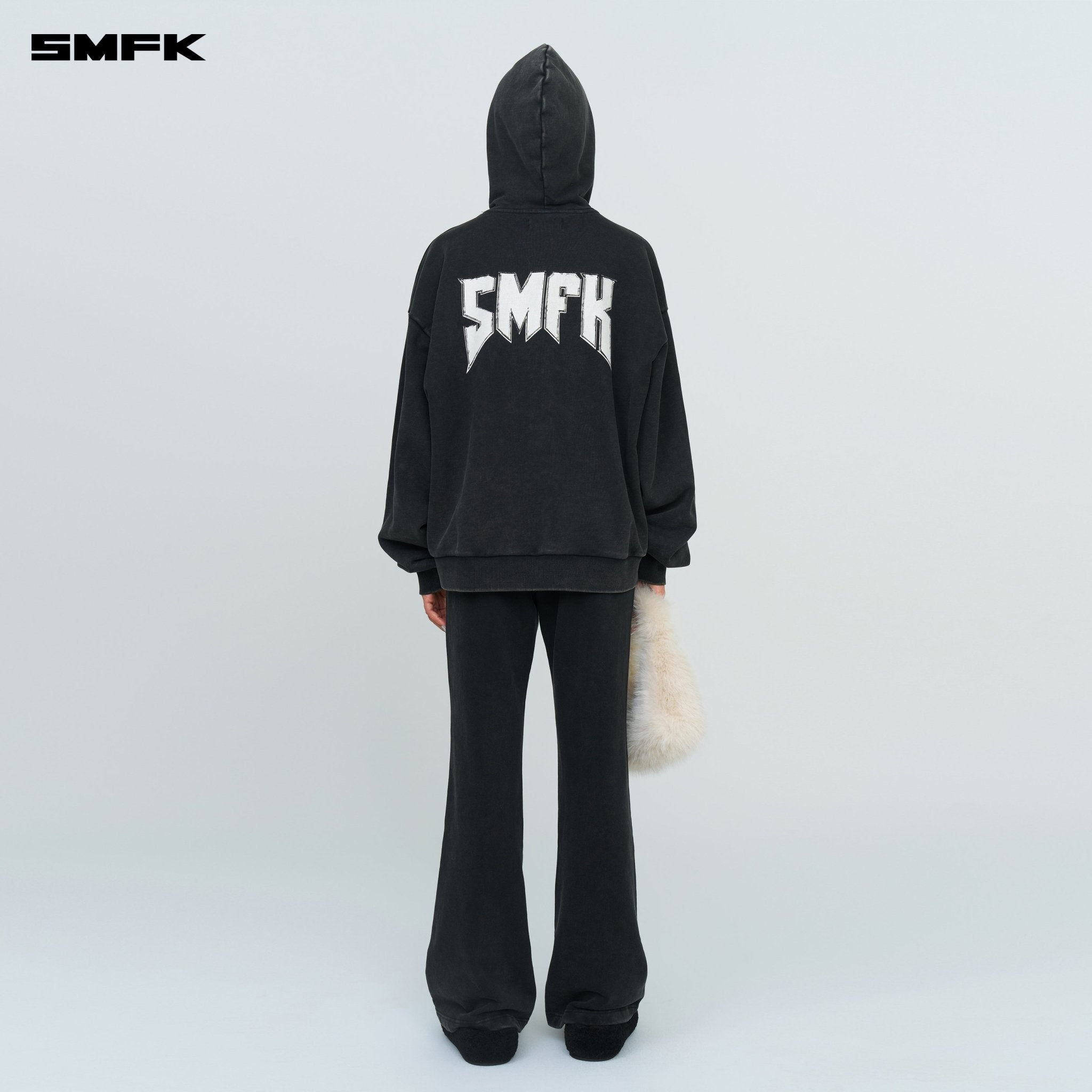 SMFK Compass Metal Rock Loose Hoodie Black | MADAX