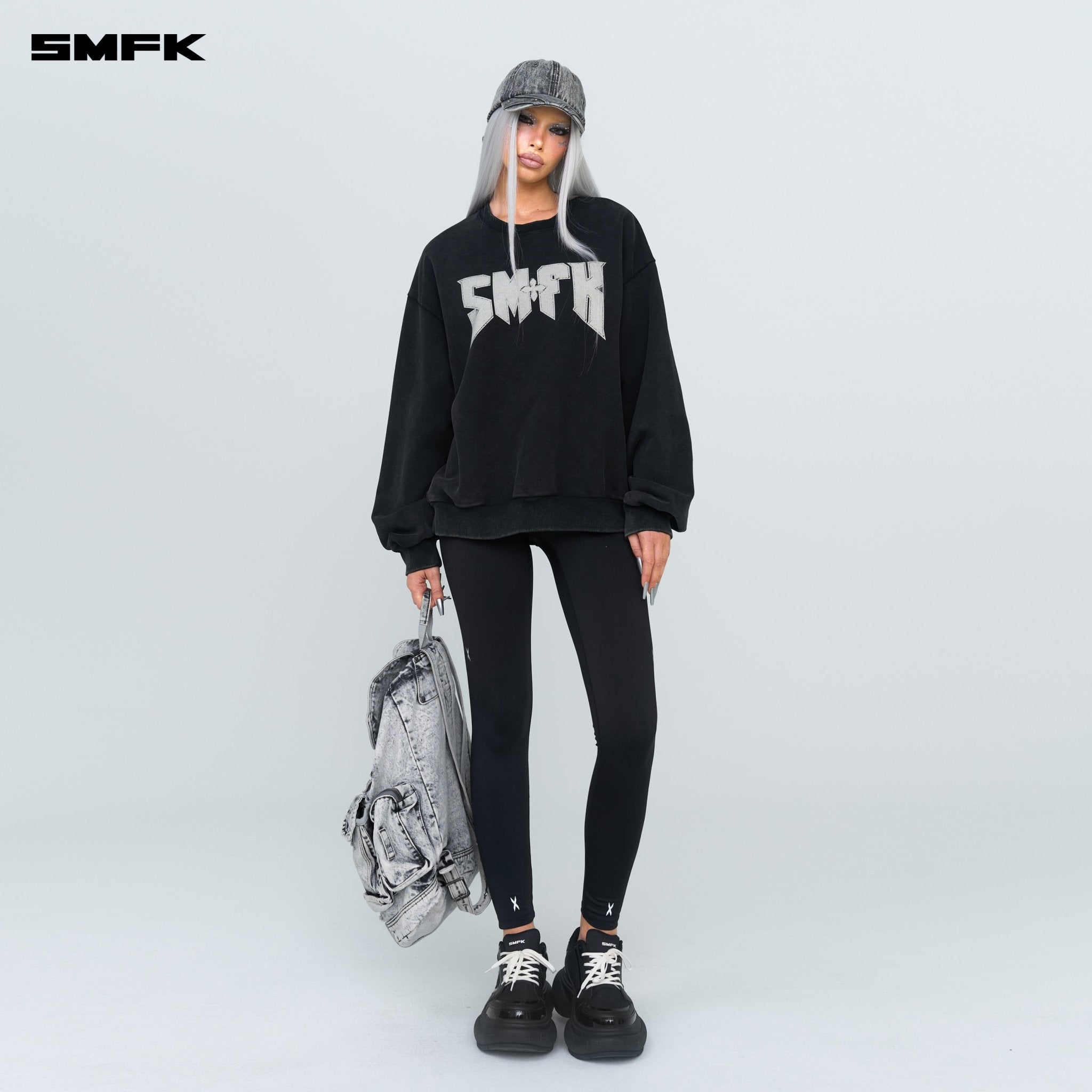 SMFK Compass Metal Rock Retro Loose Sweatshirt | MADAX