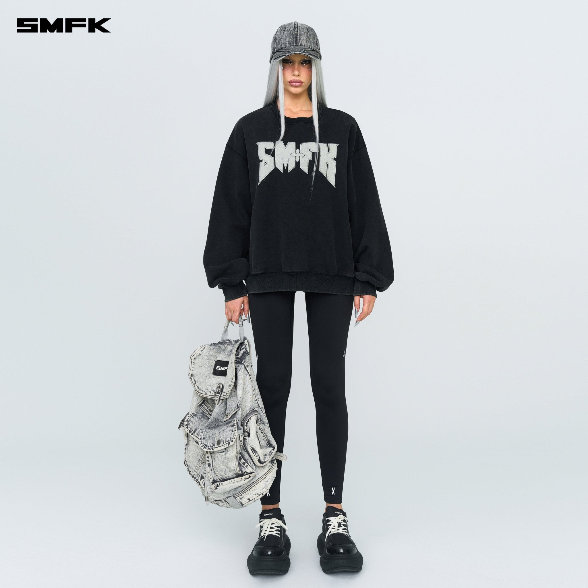 SMFK Compass Metal Rock Retro Loose Sweatshirt | MADAX