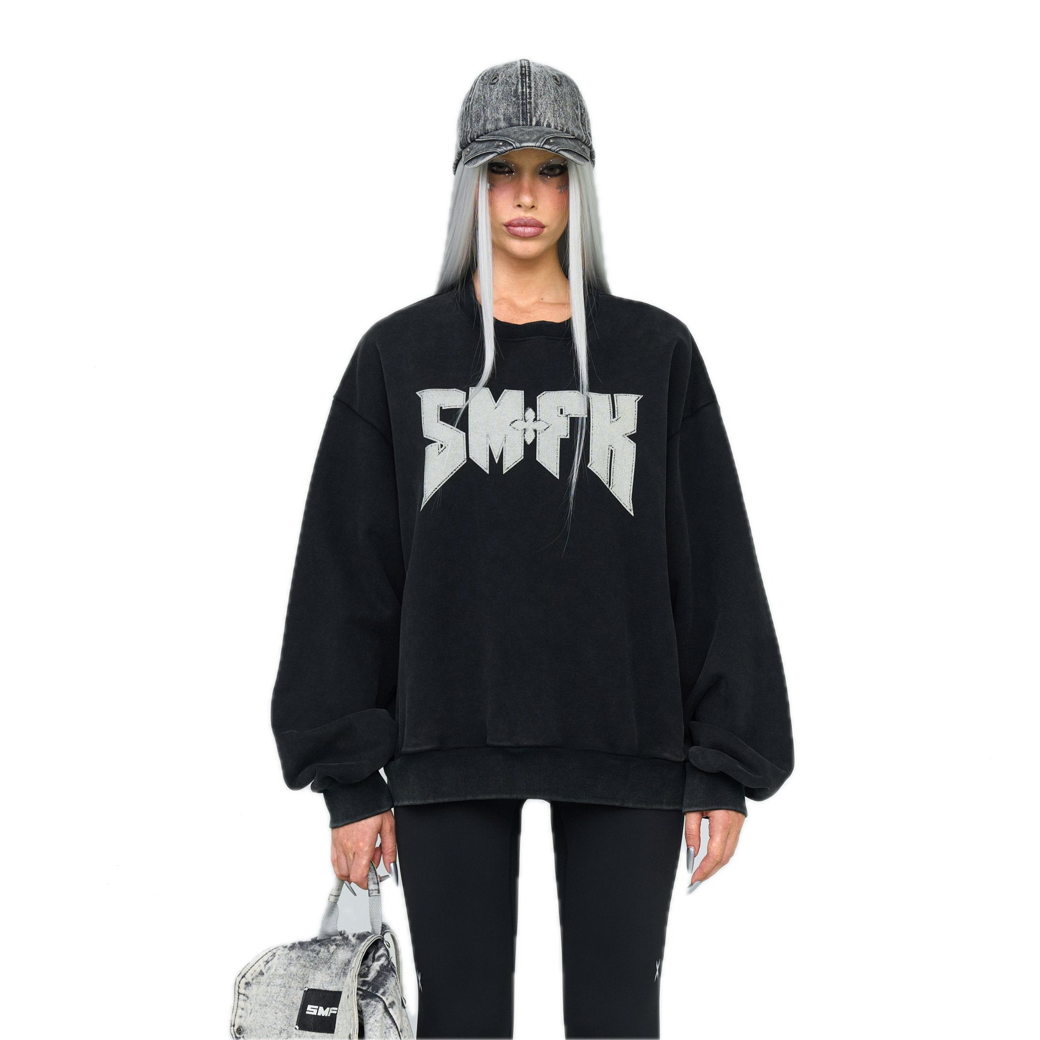 SMFK Compass Metal Rock Retro Loose Sweatshirt | MADAX