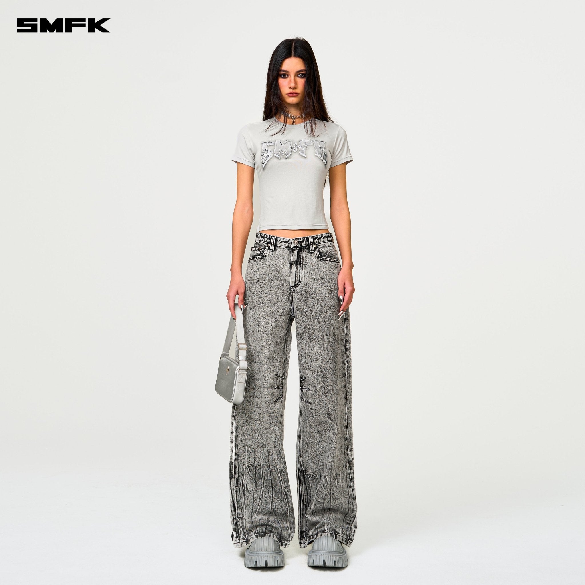 SMFK Compass Metal Rock Slim - Fit Tee In Gray | MADAX