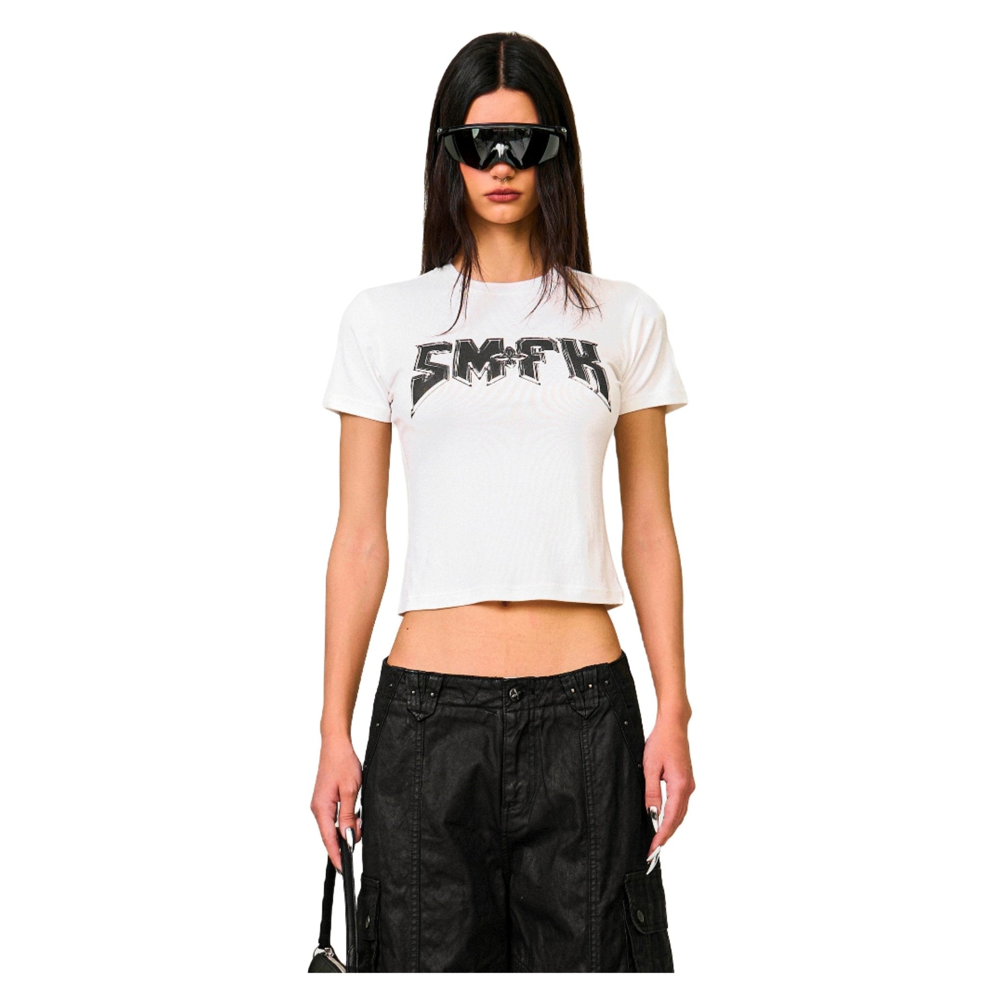 SMFK Compass Metal Rock Slim - Fit Tee In White | MADAX