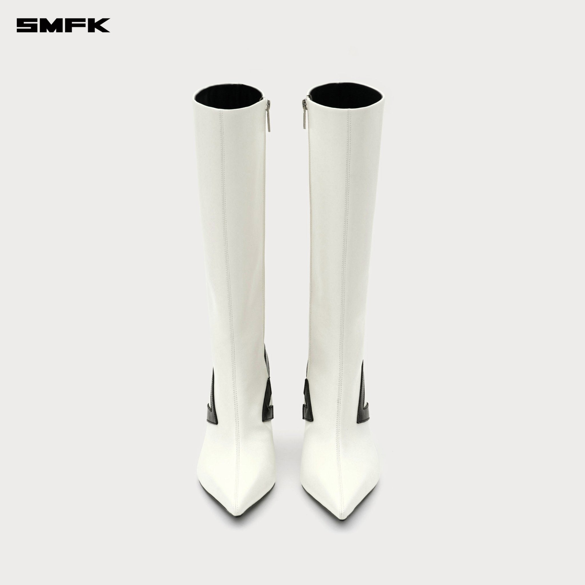 SMFK Compass Meteor High - Heeled Boots In White | MADAX