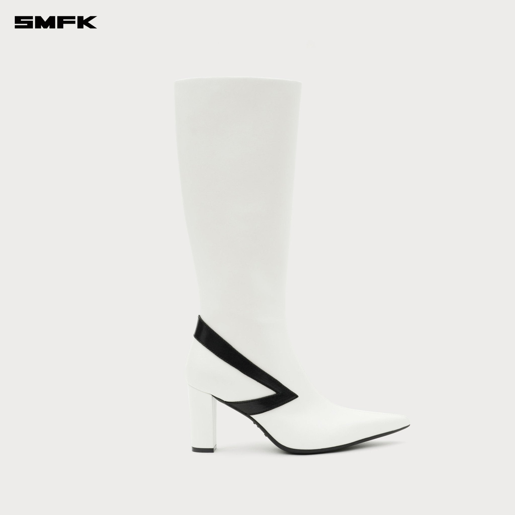 SMFK Compass Meteor High - Heeled Boots In White | MADAX