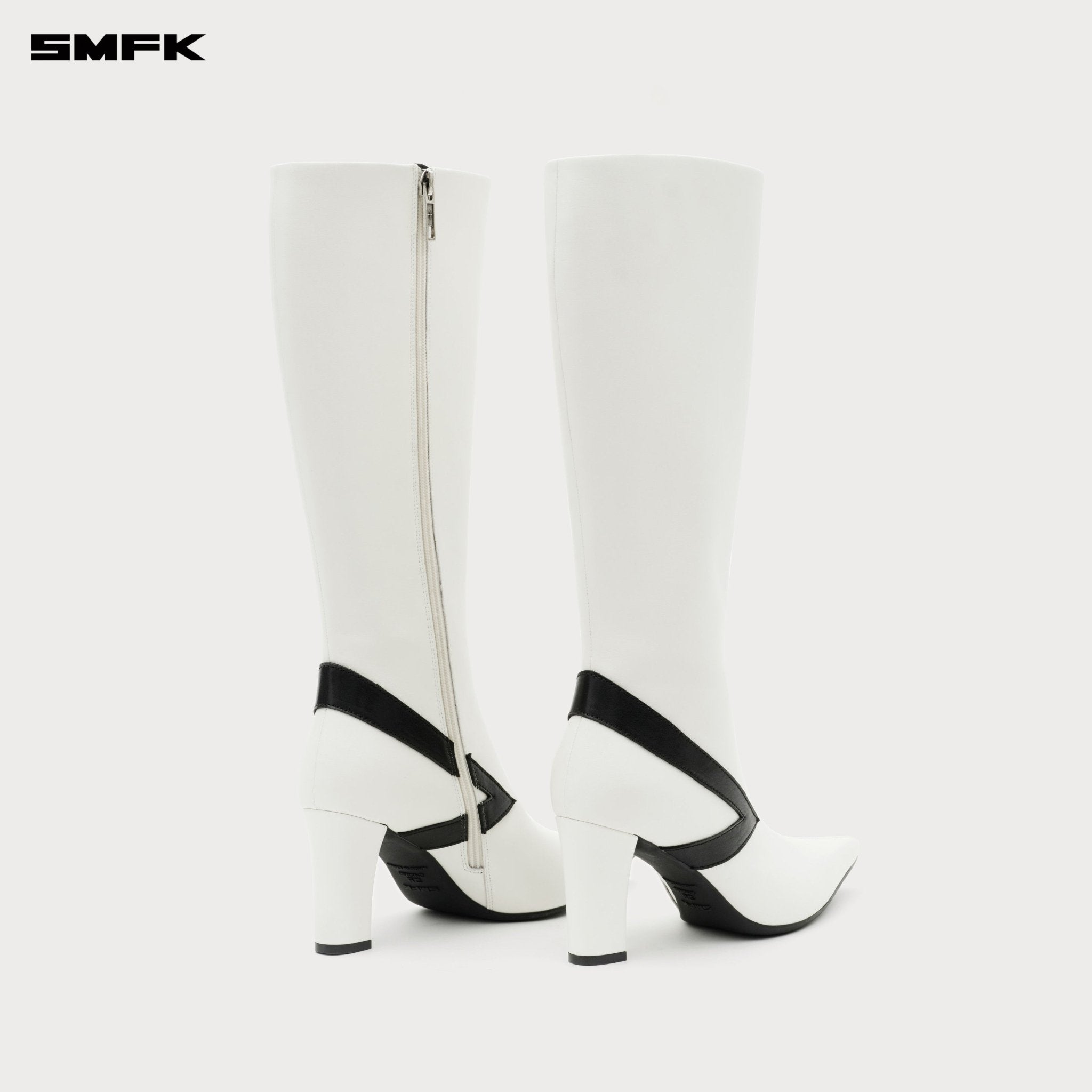 SMFK Compass Meteor High - Heeled Boots In White | MADAX