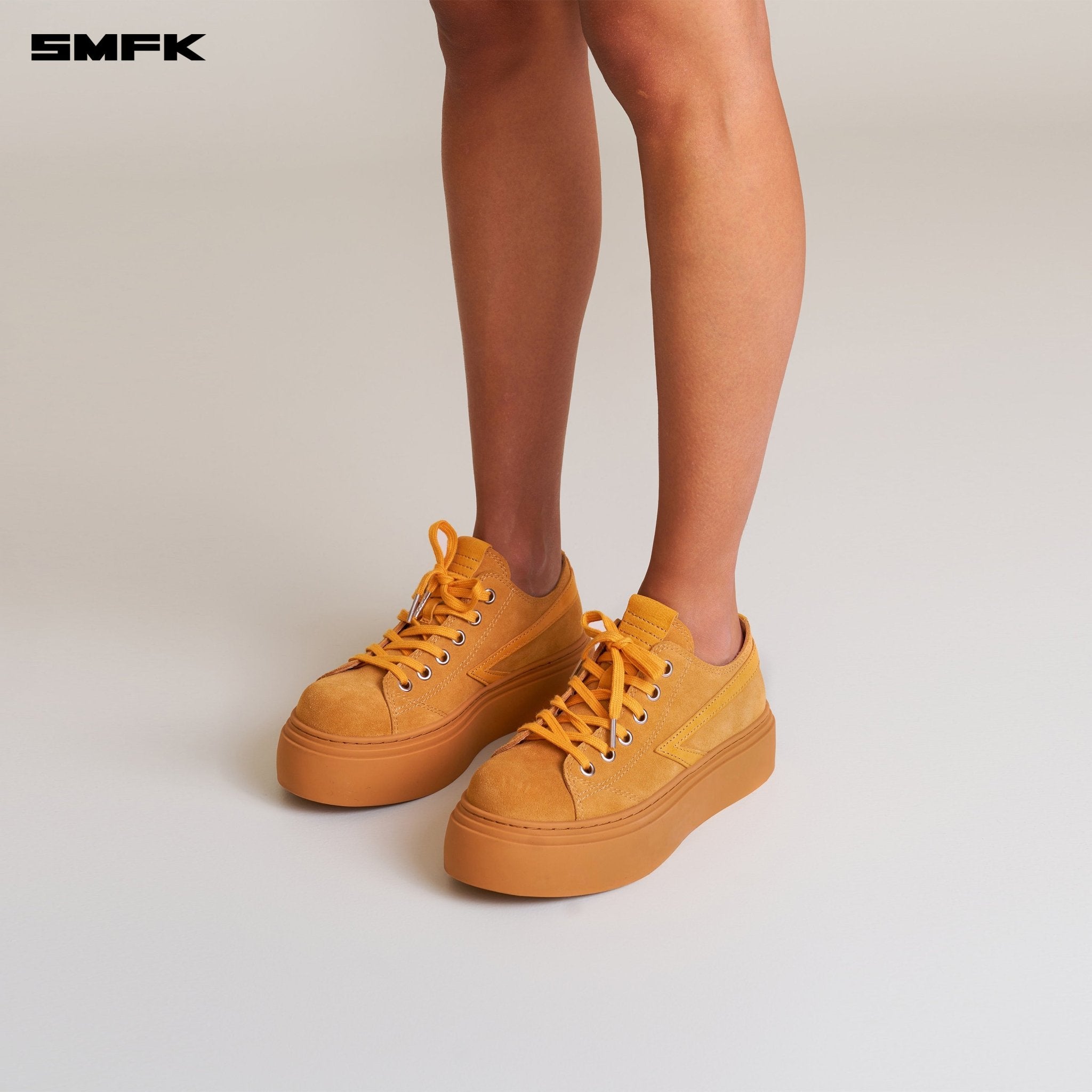 SMFK Compass Meteor Suede Leather Sneakers In Ginger | MADAX