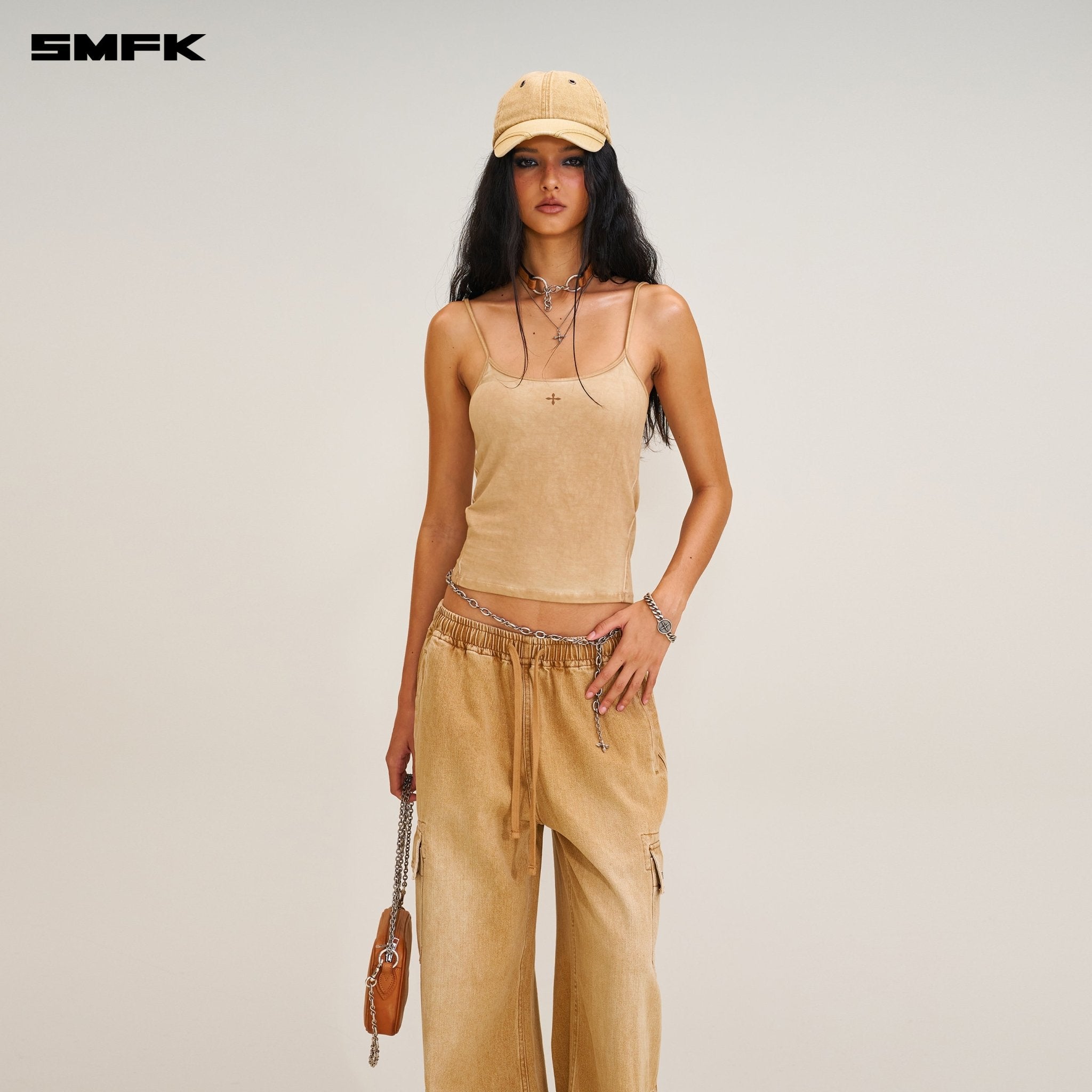 SMFK Compass Mirage Denim Cap In Grassland Khaki | MADAX